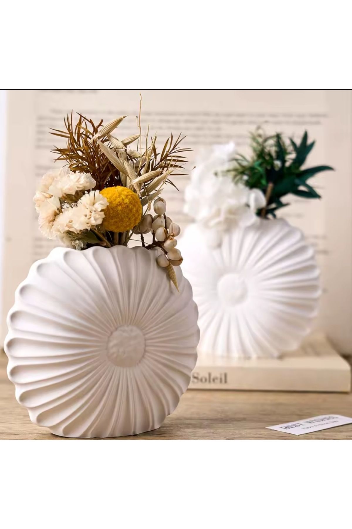 agu home 2 Adet Ayçiçeği Vazo (10cm)