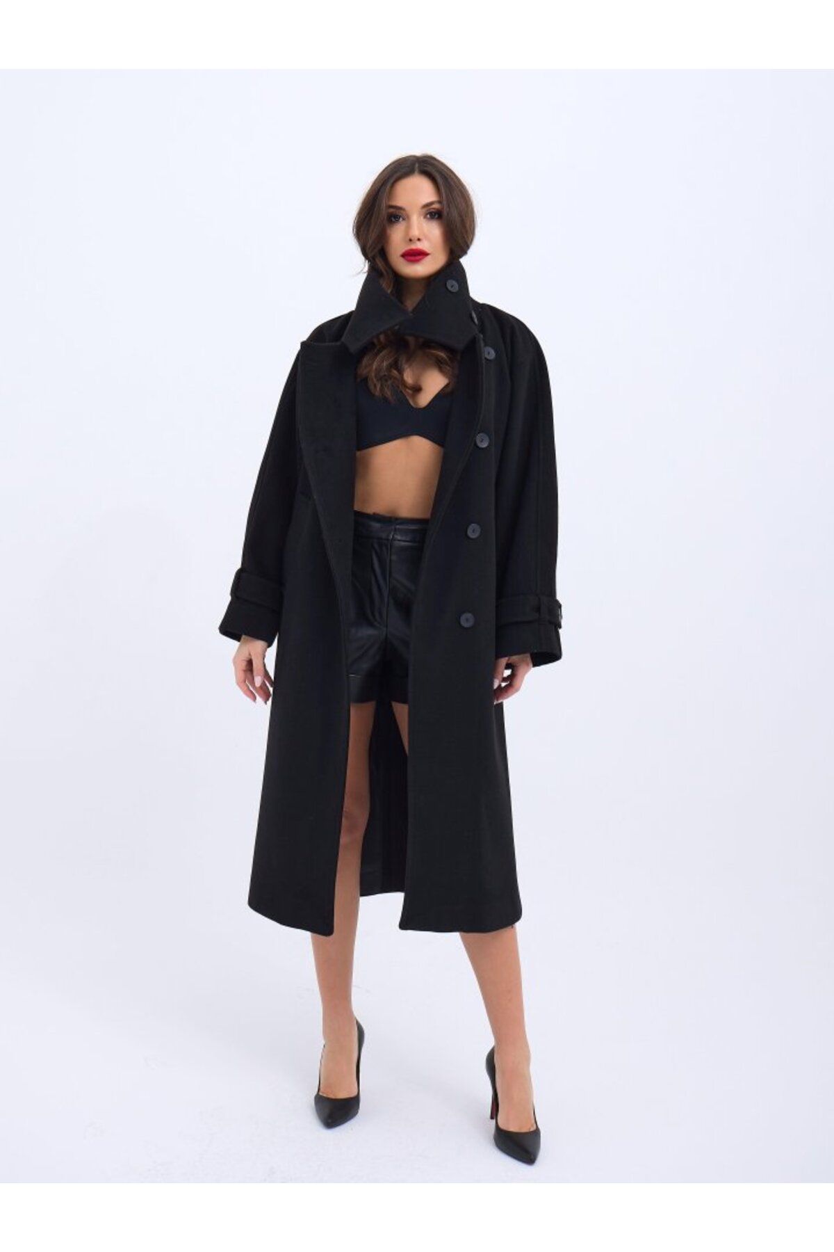 velmorafashion 6590 KABAN-SİYAH