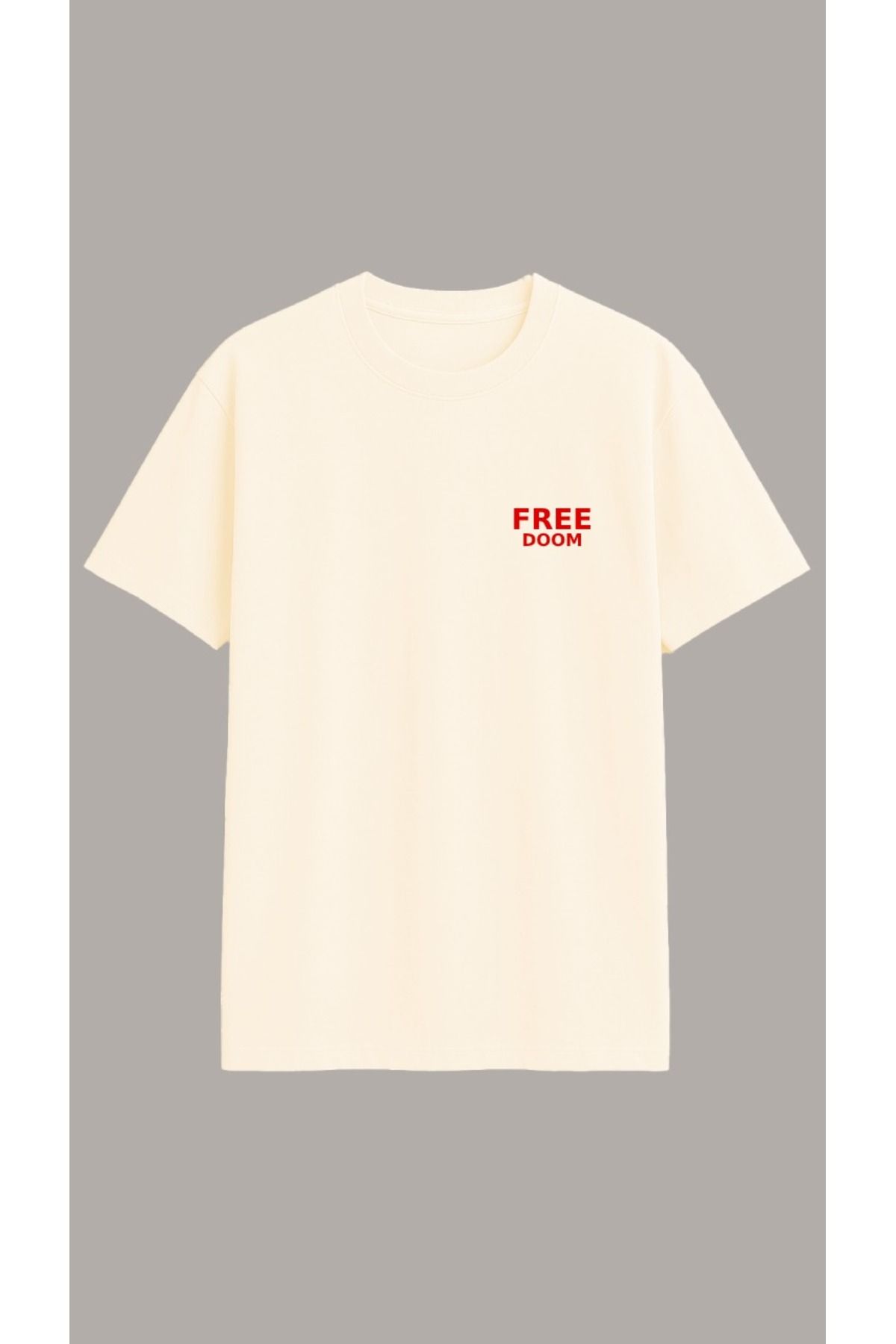 Vigor Wear FREE DOOM Basklı Oversize T-Shirt