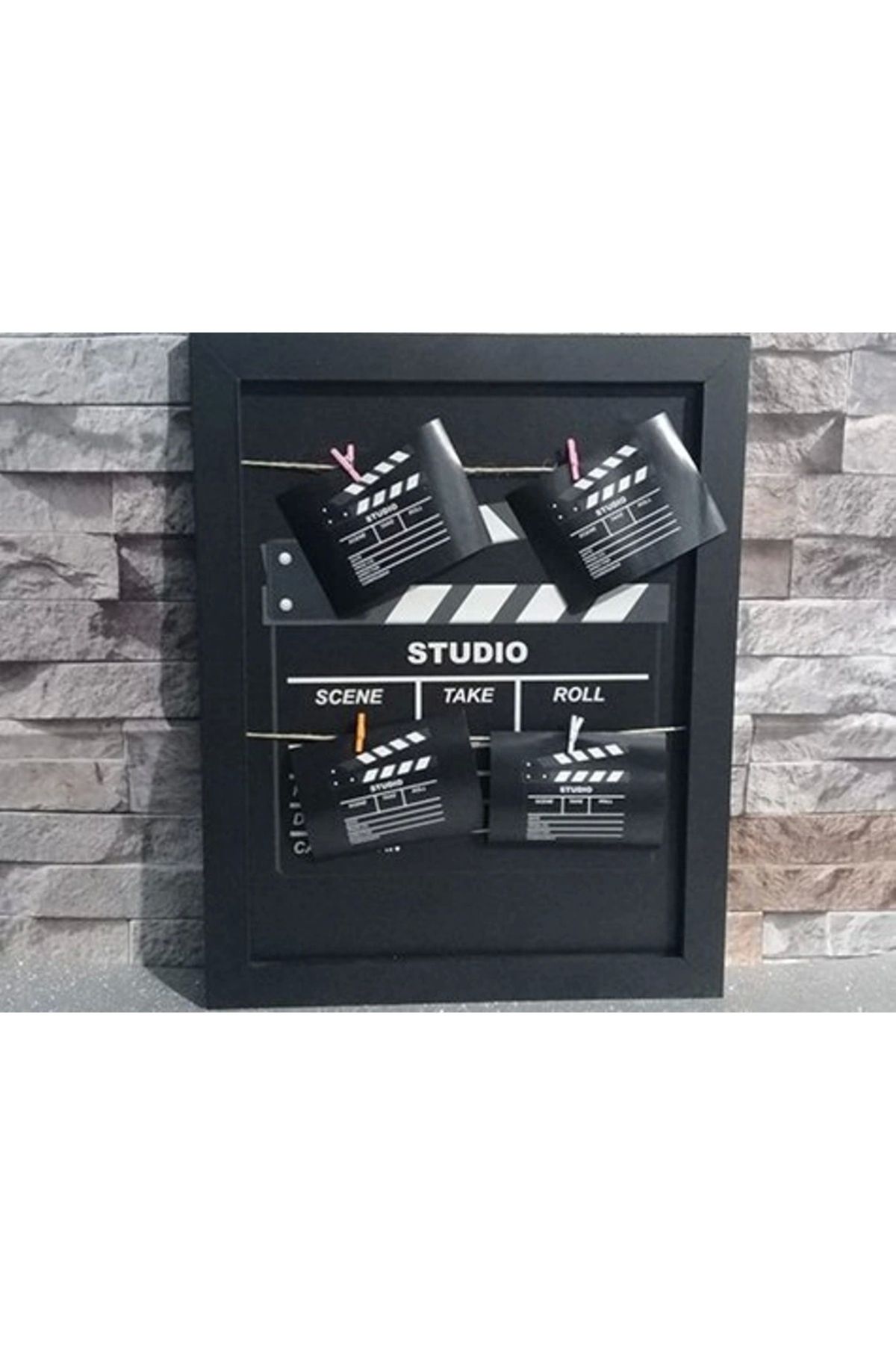 OurStyles Klaket Tasarımlı İpli ve Mandallı Fotoğraf Çerçevesi No: 2