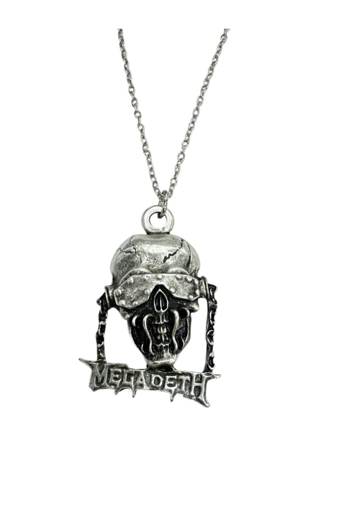 Herşey Nota Megadeth Thrash Metal Grup Zincir Kolye – Unisex - 60 cm
