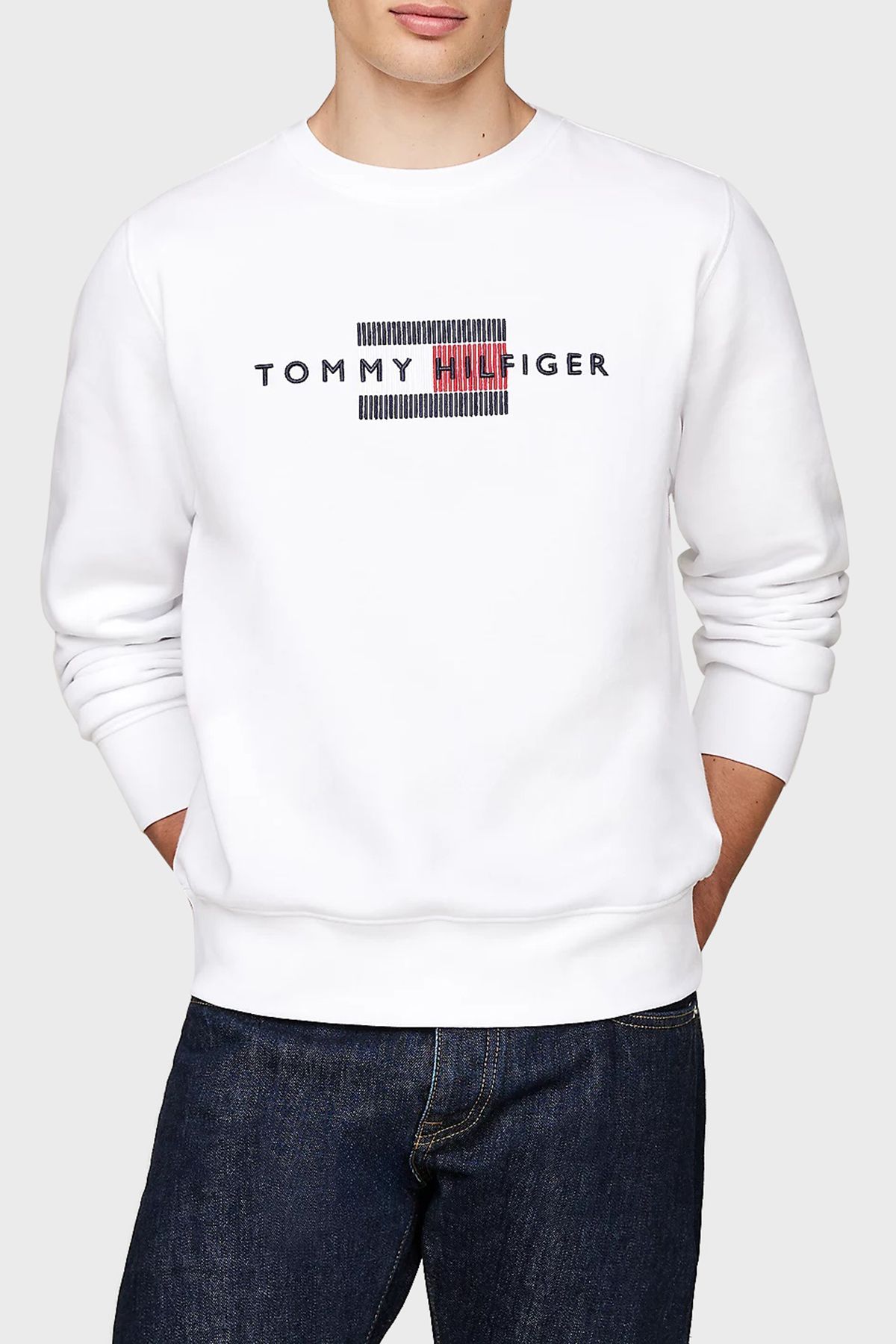 Tommy Hilfiger Sport _TommyHilfiger LOGO Polo Yaka Pique Sweatshirt