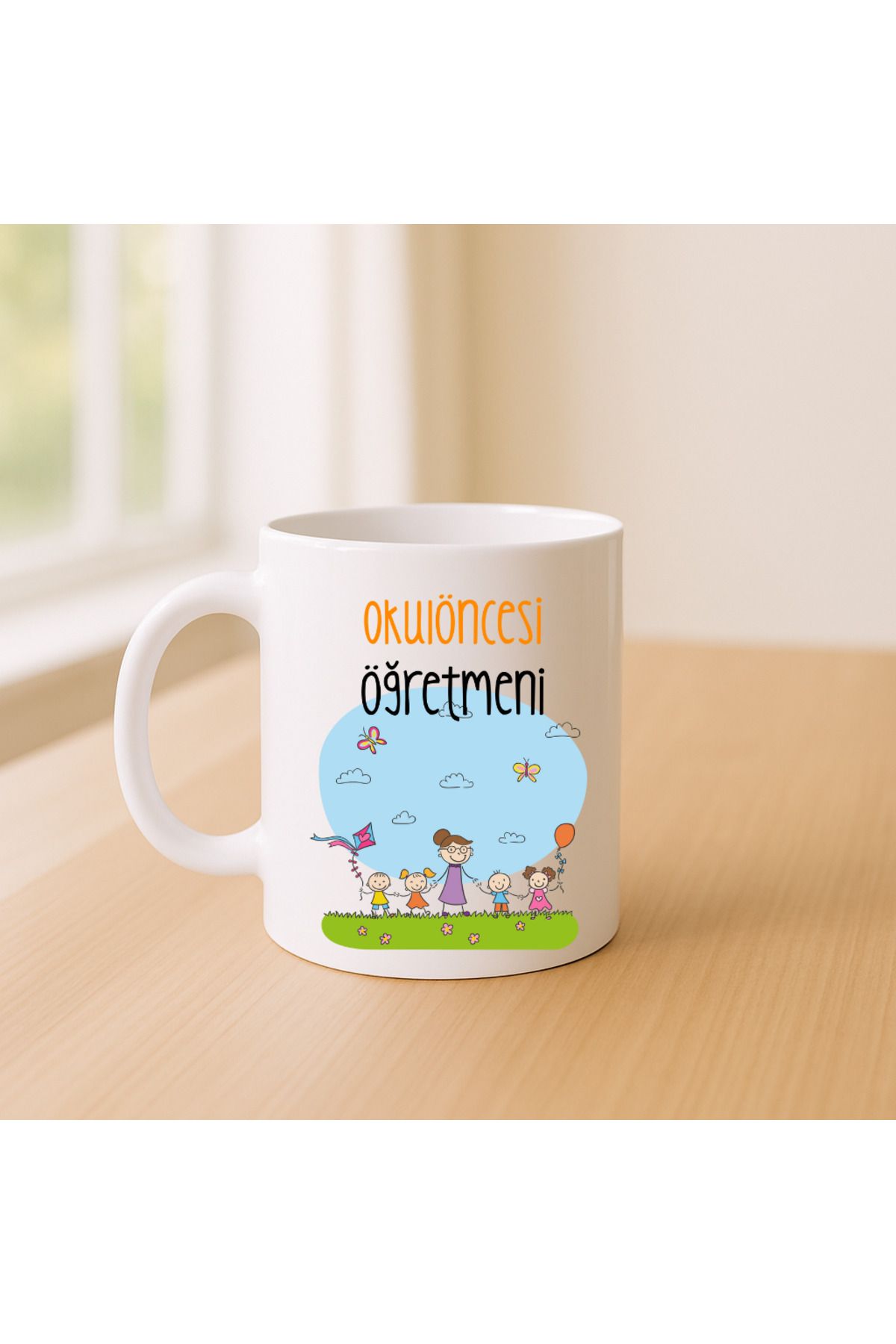 Er-Se Tasarım Okul Öncesi Öğretmeni Kupa Bardak 02, Öğretmenler Gününe Özel Kupa Bardak Öğretmene Hediye Kupa