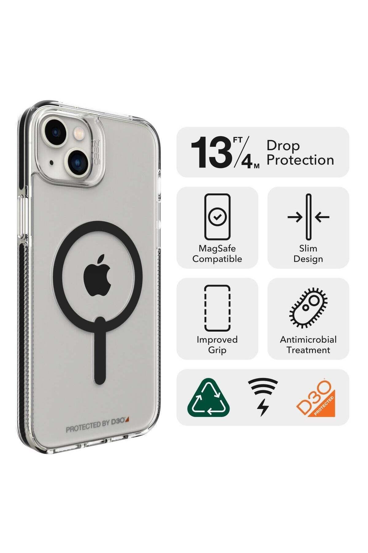 Zagg Santa Cruz Snap Magsafe Darbe Emici Kılıf - iPhone 14