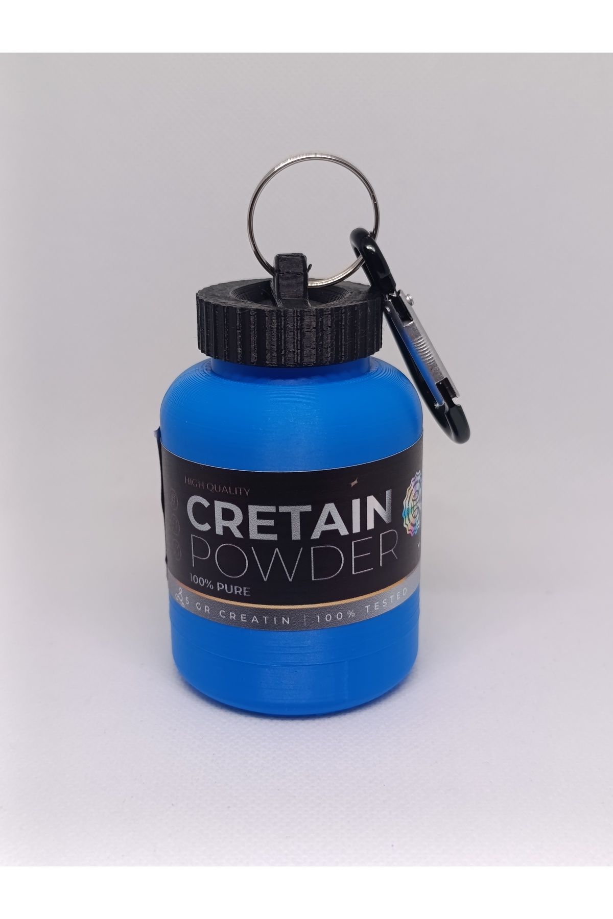 NozzleCraft Creatin Toz Saklama Hunisi – 30g | Karabinalı