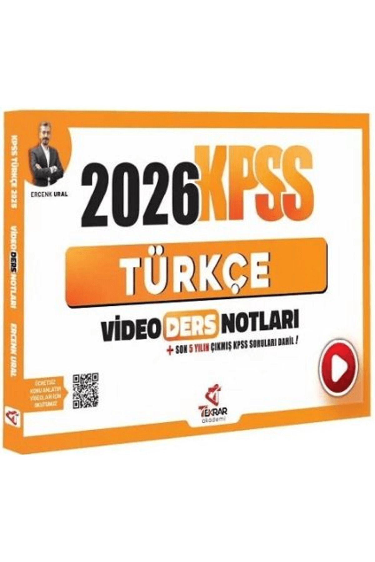 Tekrar Akademi Yayınları 2026 KPSS Türkçe Video Ders Notları / Ercenk Ural / Tekrar Akademi Yayınları / 9786259774978