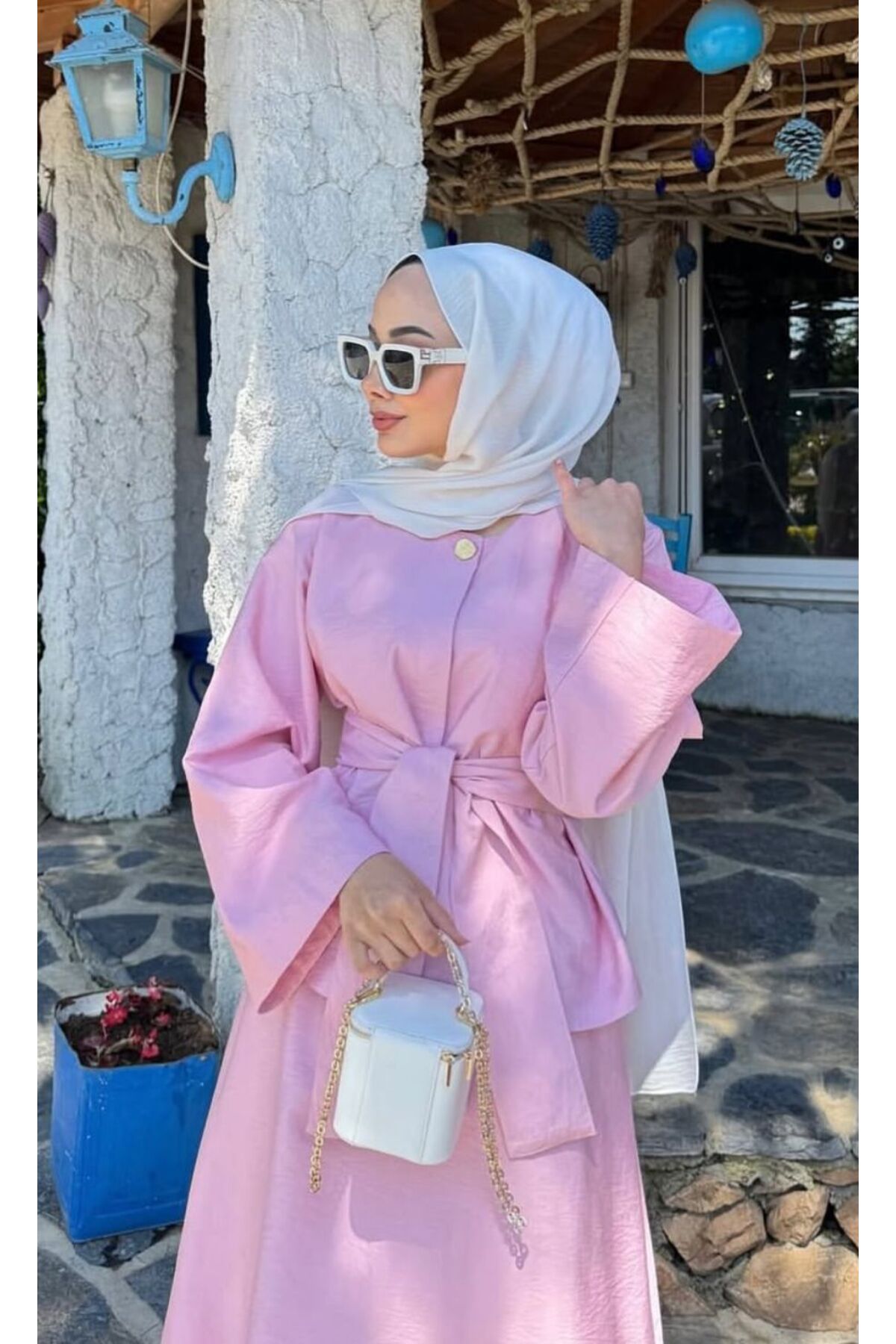 Nuesscollection Kuşaklı Etekli Takım