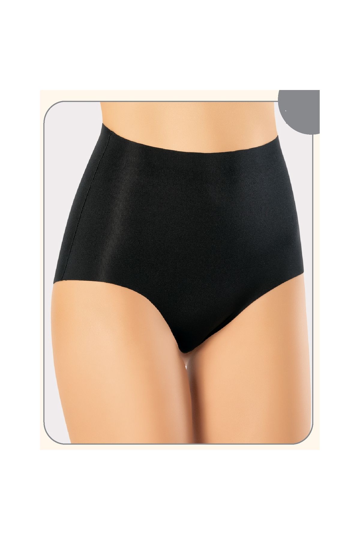 Narnuga Miss Flex Siyah Lazer Kesim Yüksek Bel Bato Slip 6006