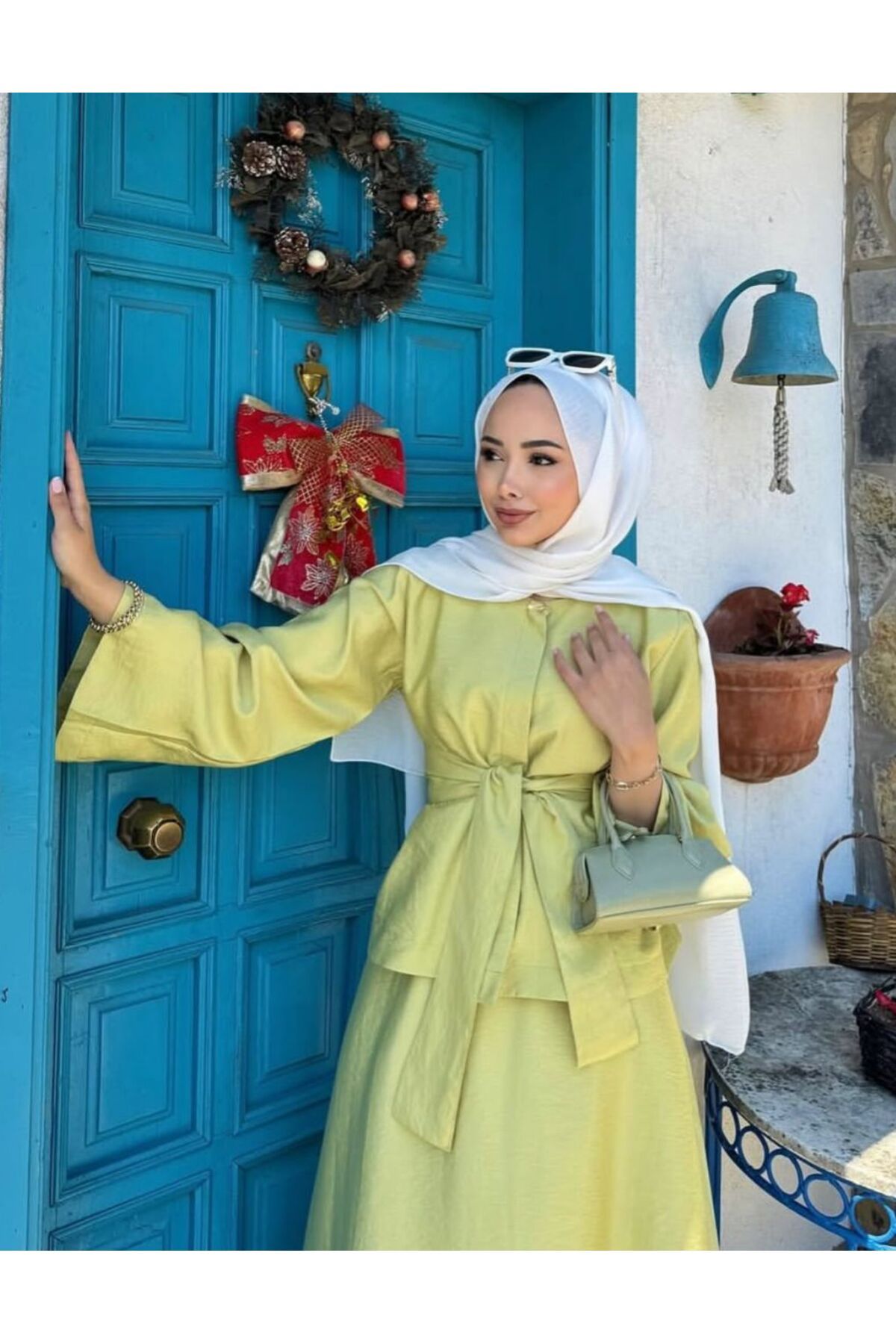 Nuesscollection Kuşaklı Etekli Takım
