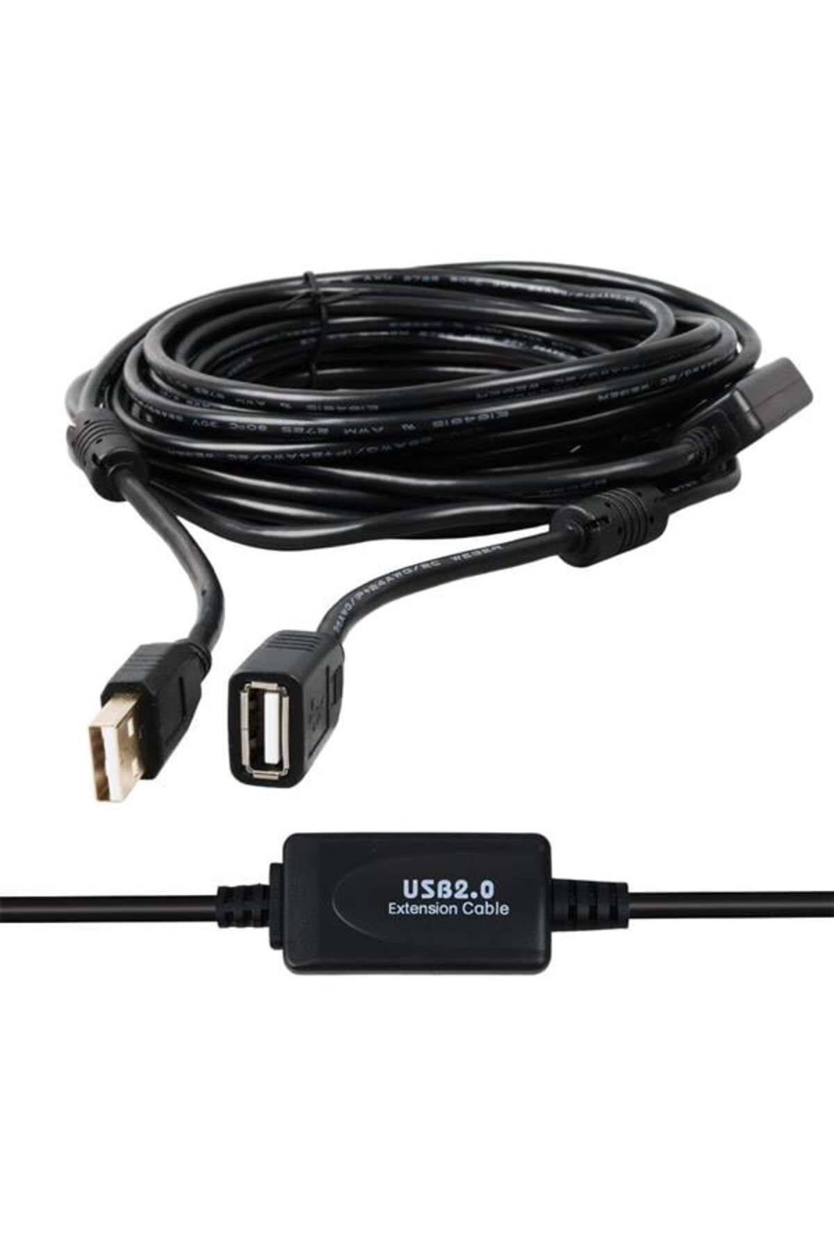 feifei Powermaster Pm-11955 Usb 2.0 Siyah Chipset 10 Metre Usb Uzatma Kablosu