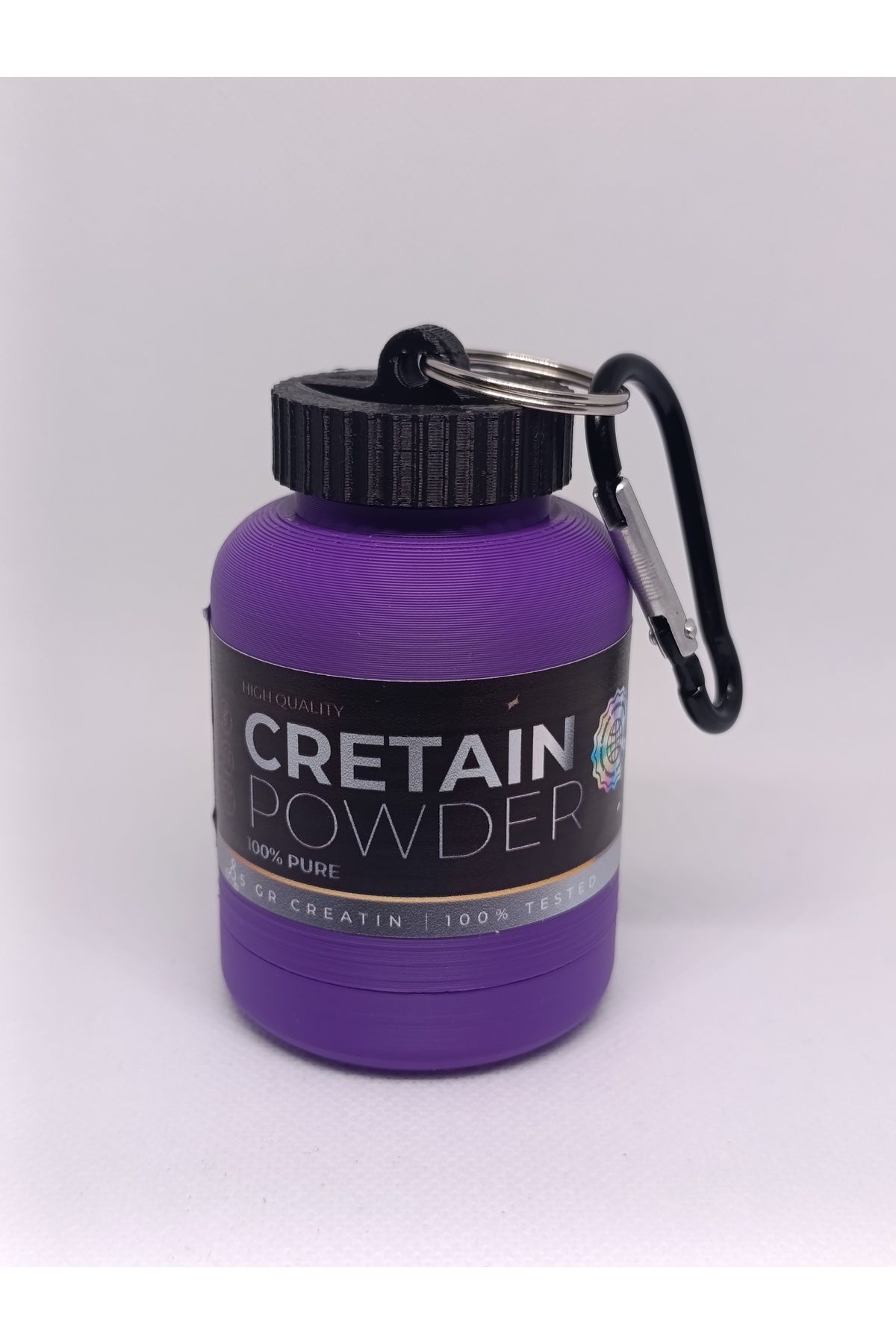 NozzleCraft Creatin Toz Saklama Hunisi – 30g | Karabinalı