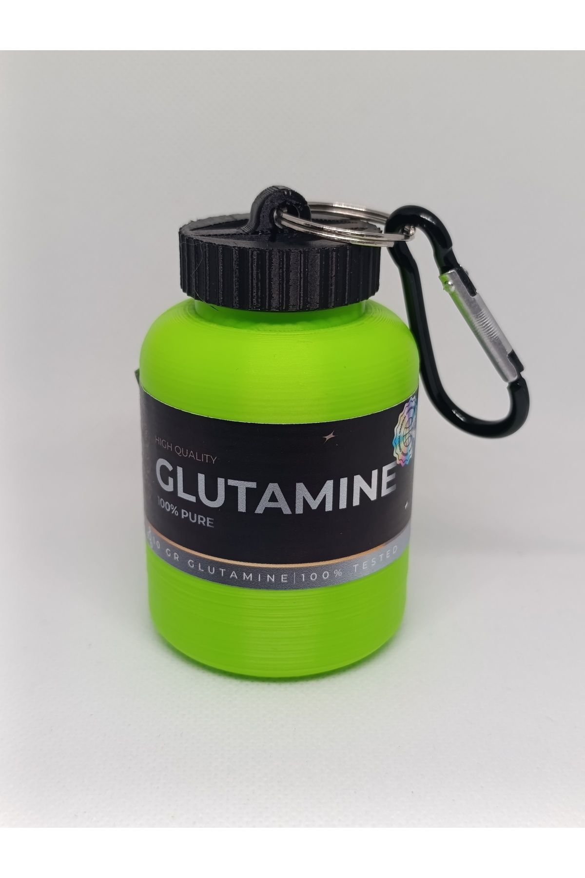 NozzleCraft Glutamin Toz Saklama Hunisi – 30g | Karabinalı