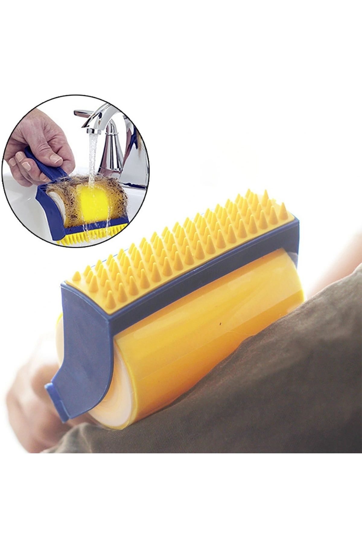 OurStyles Yıkanabilir Tüy ve Toz Temizleyici Rulo Tüy Fırçası Aleti