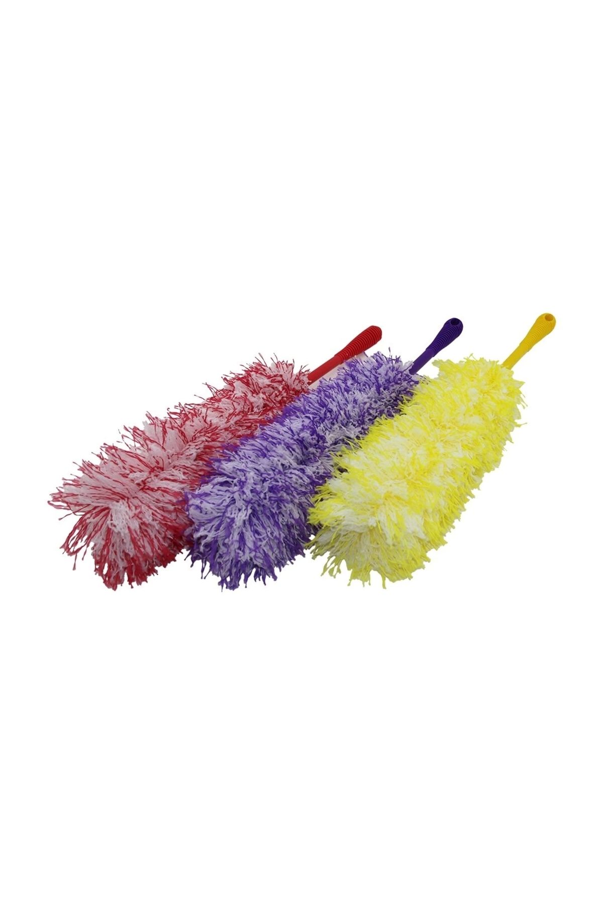 FTT SHOPPING MARKET Renkli İp Toz Alma Püskülü Püskül=36 Cm + Renkli Plastik Sap=19cm = 55cm Brkt-910248