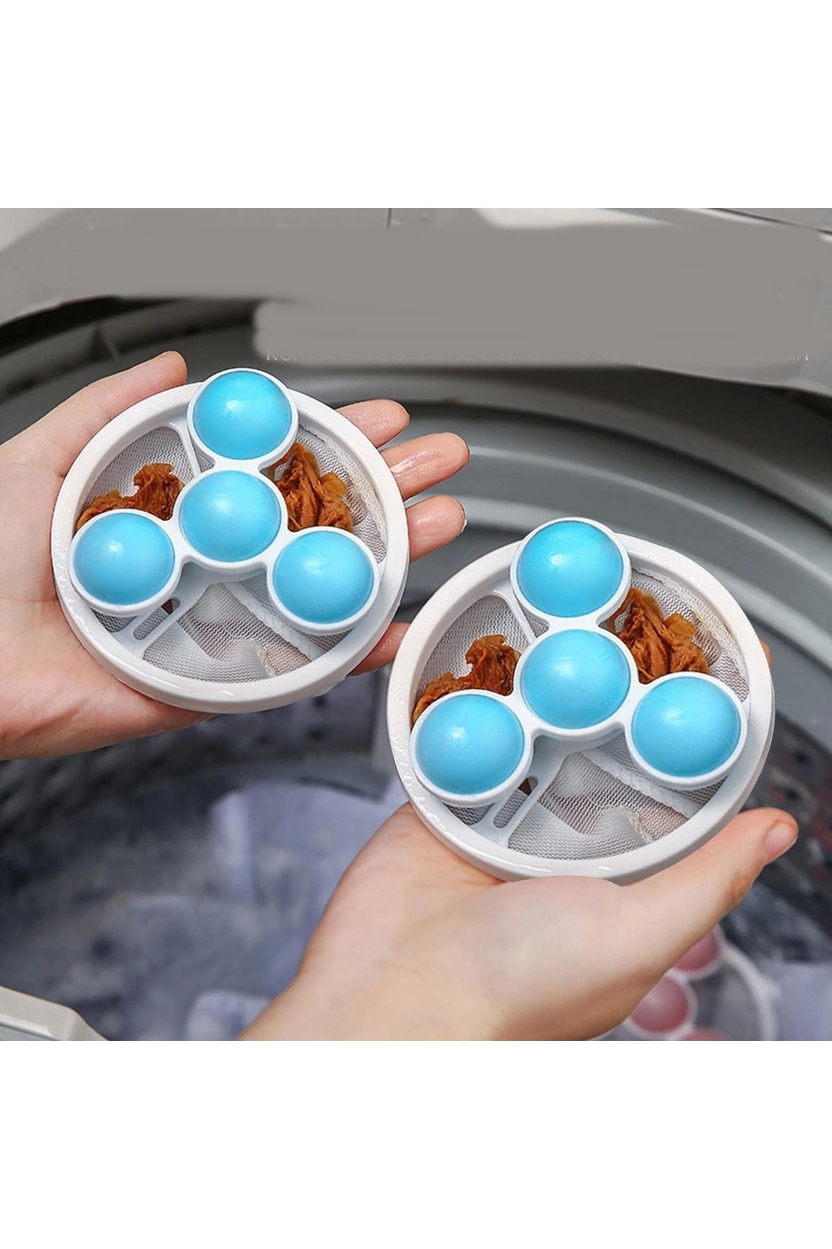 OurStyles 2li Çamaşır Makinesi İçin Peçete -Toz- Evcil Tüyü Toplayıcı Yıkanabilir Tüy Toplayıcı File Aparat