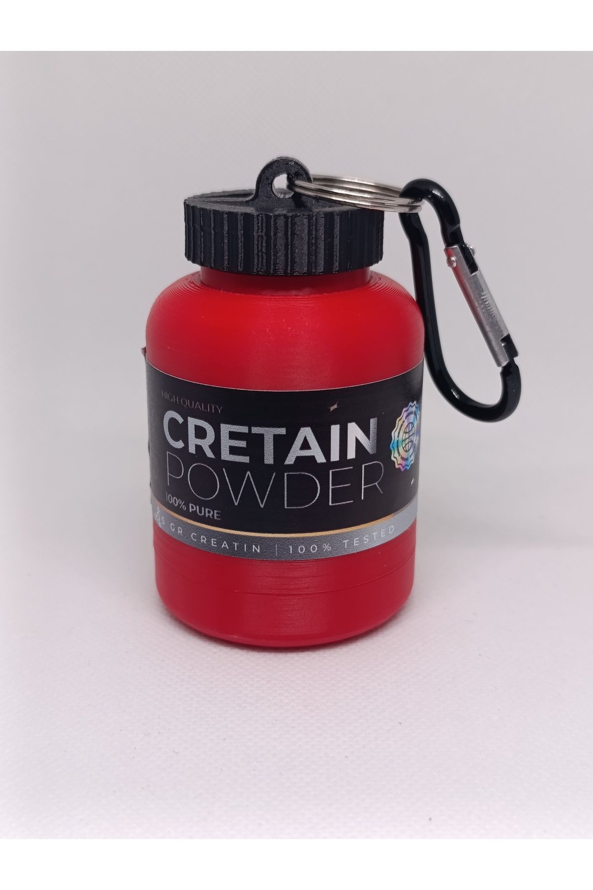NozzleCraft Creatin Toz Saklama Hunisi – 30g | Karabinalı