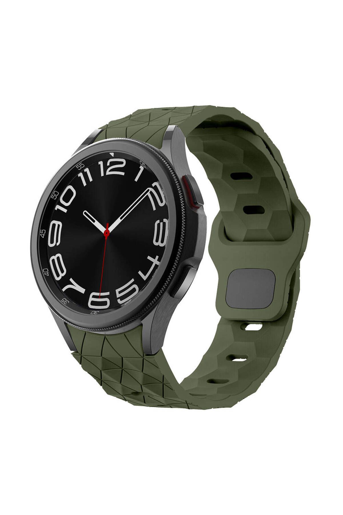 UMEYIR Galaxy Watch 5 40mm SYS KRD-116 20mm Futbol Desenli Spor Tasarımlı Silikon Kordon-Koyu Yeşil