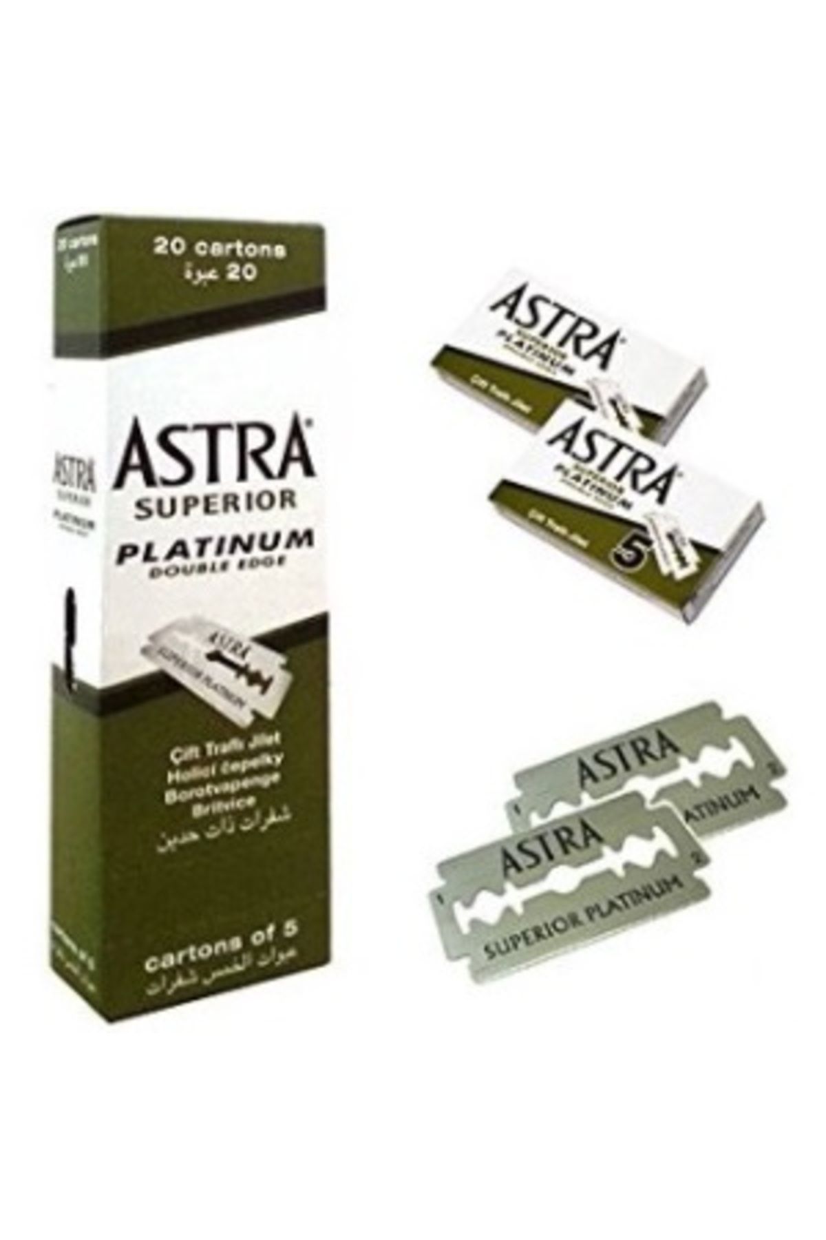 BORATİC ASTRA JİLET YEŞİL 1 KUTU İÇİNDE 20 KÜÇÜK PAKET VE HER PAKETTE 5 JİLET VAR - TOPLAM 100 JİLET (4987)