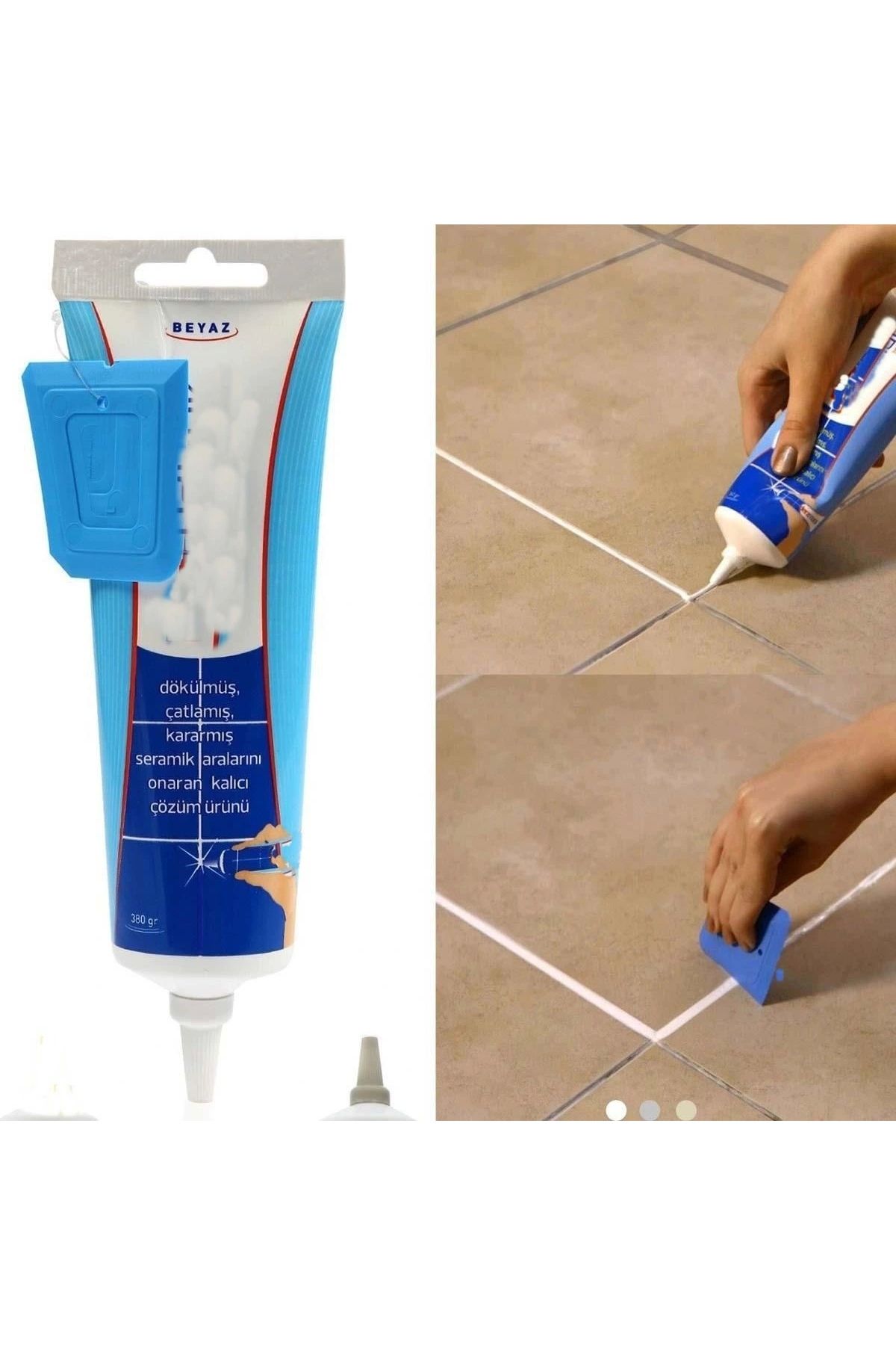 OurStyles Adet Beyaz Derz Dolgusu - Lavabo Küvet Fayans Derzi kalemi gr Spatula Hediyeli - şık tasarım şık tas