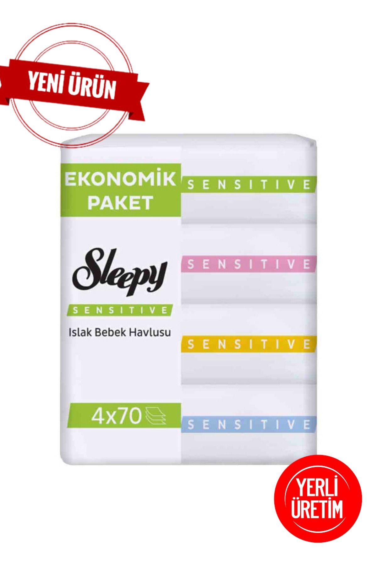 Sleepy sensitive ıslak bebek mendili 4 paket 70 li 280 yaprak