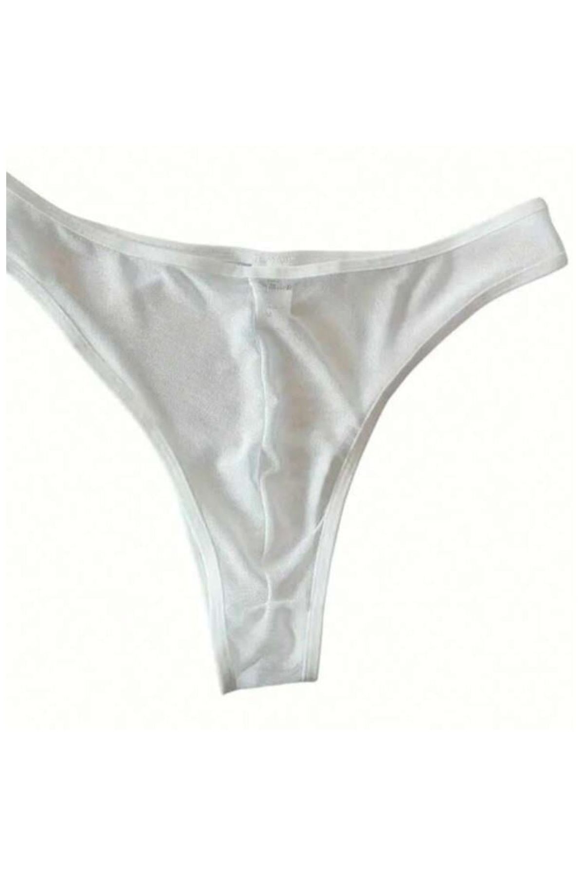 Narnuga Erkek Biyeli Beyaz Transparan Brazillian Slip