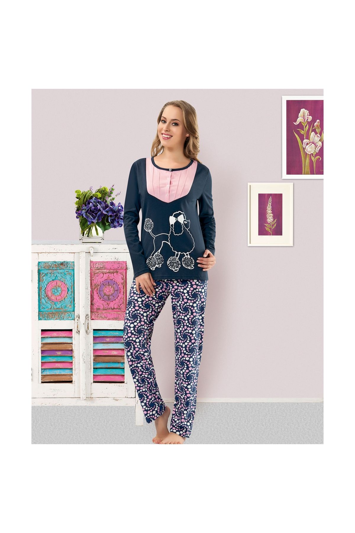 Narnuga Baskılı Kadın Pijama Takım 814