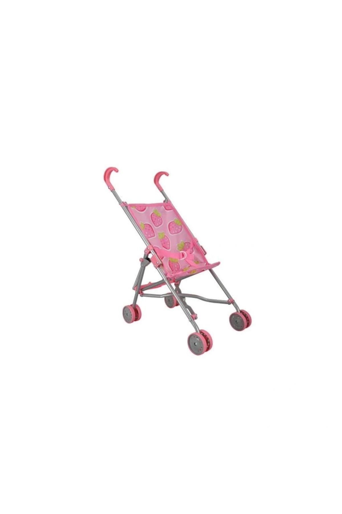 OurStyles 13001 Katlanır Metal Baston Oyuncak Puset Çilek Desenli