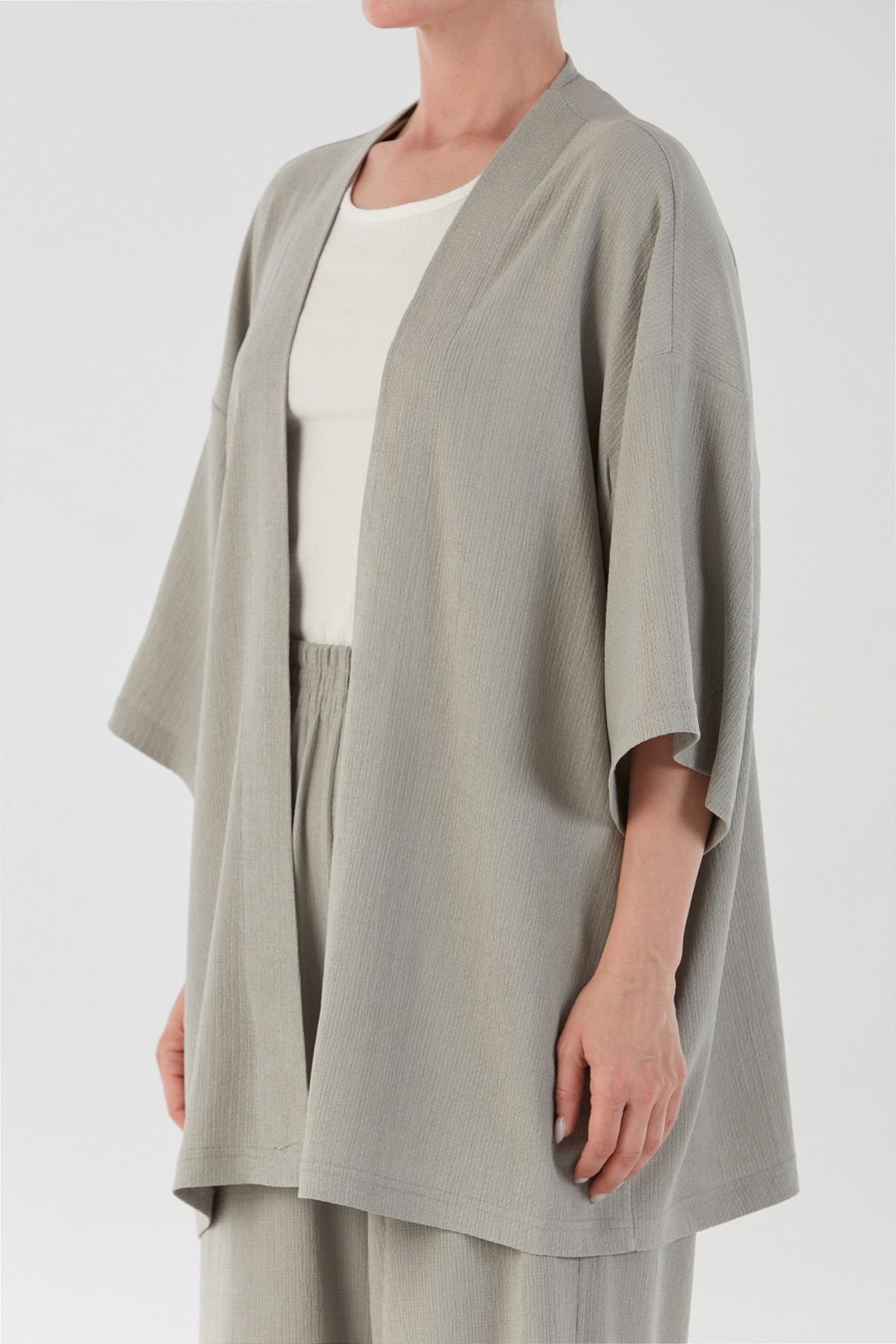 Fulla Moda-Bürümcük Fabric Shawl Collar Set of 3 5