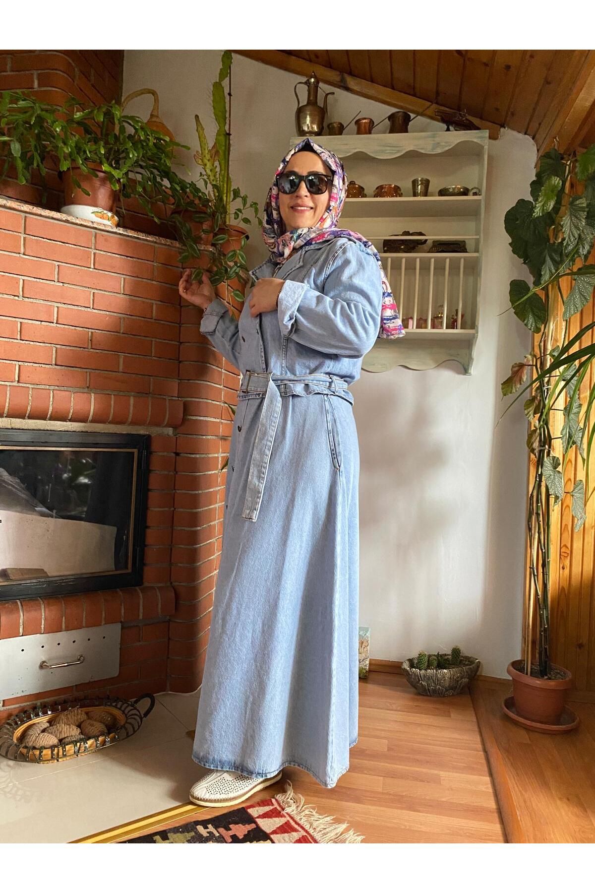 MODA Beli Kemerli Alt Üst Ayrı Kot Takım