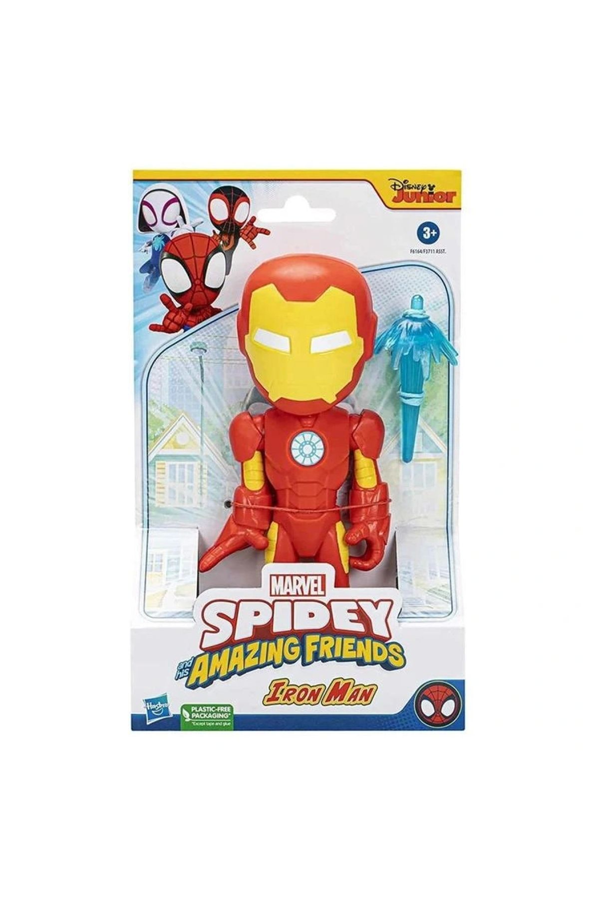 SPIDERMAN HASBRO SPIDER MAN F3711/6164 SPIDEY HIS AMAZING FRIENDS IRON MAN DEV FİGÜR 3+