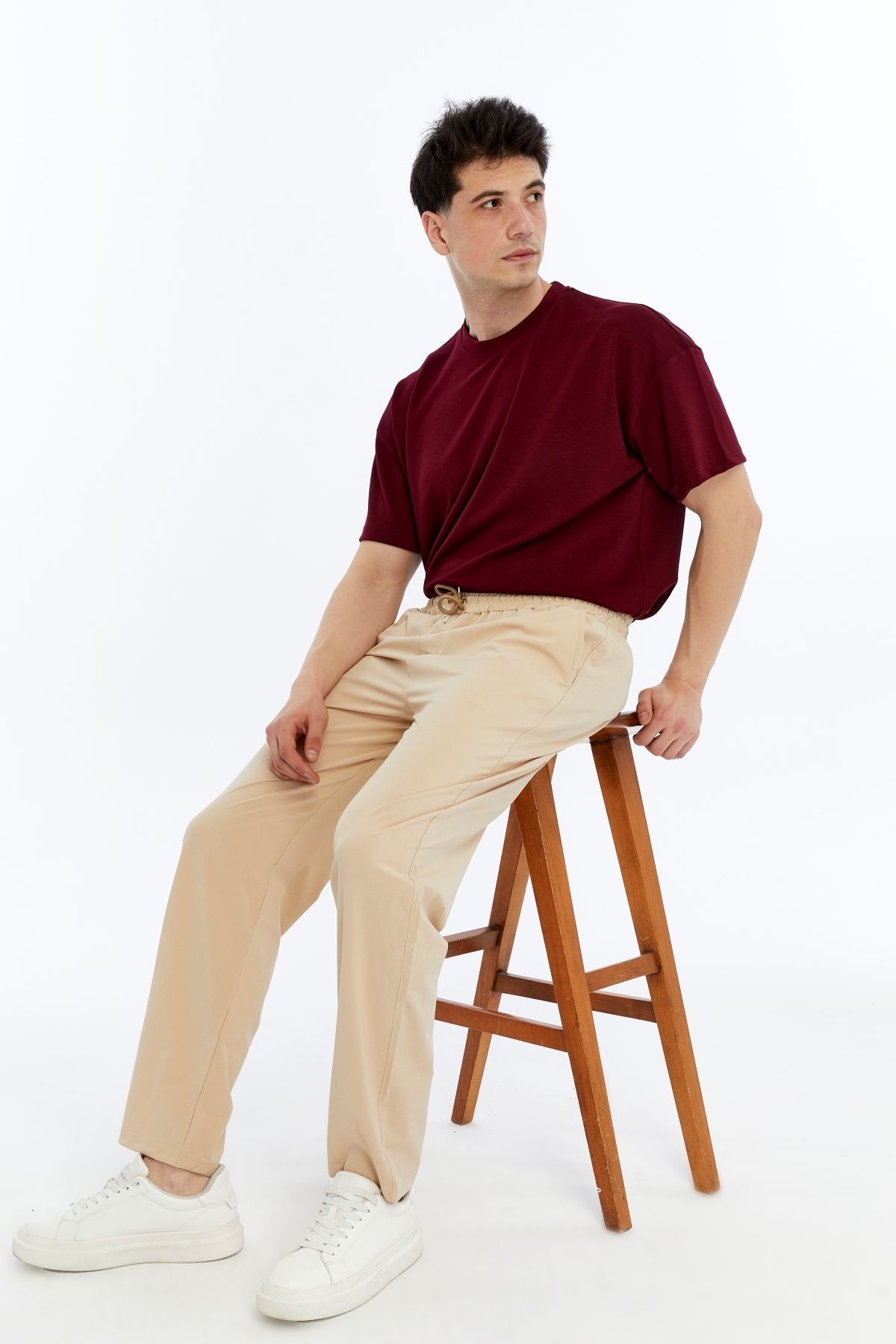 KRAVEN Erkek Baggy Oversize Paraşüt Kumaş Bol Eşofman Altı, Rahat Pantolon(YAZLIK)