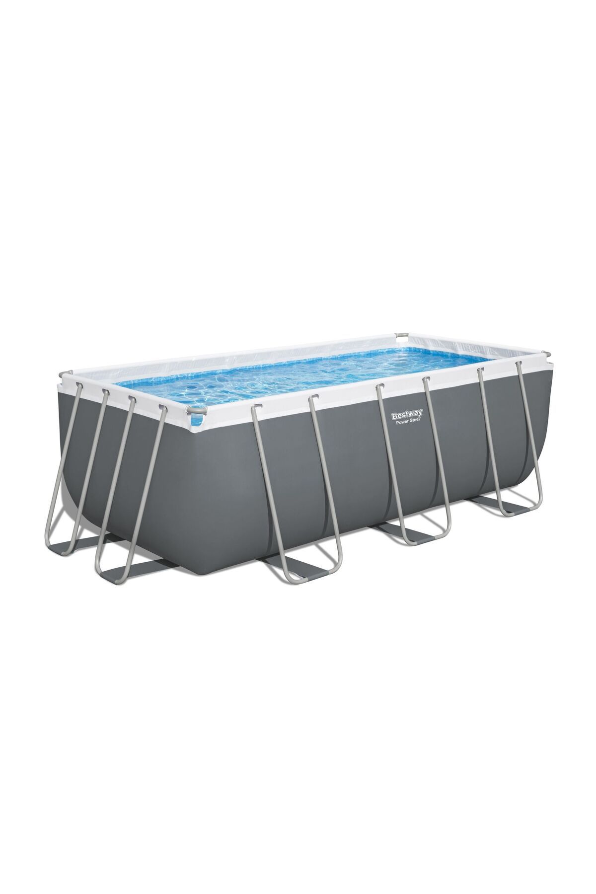 BESTWAY ® 56457 Power Steel™ Prefabrik Yer Üstü Havuz Seti 4,12 M X 2,01 M X 1,22 M
