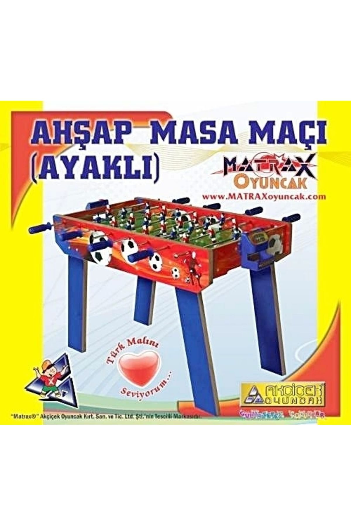 OurStyles Ahşap Ayaklı Masa Maçı Langırt