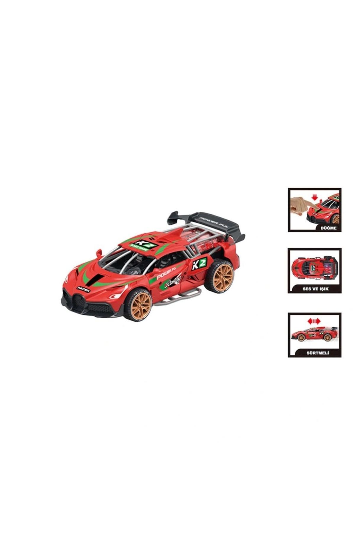 OurStyles MG-D500-04-06 Sesli ve Işıklı Sürtmeli Spor Araba