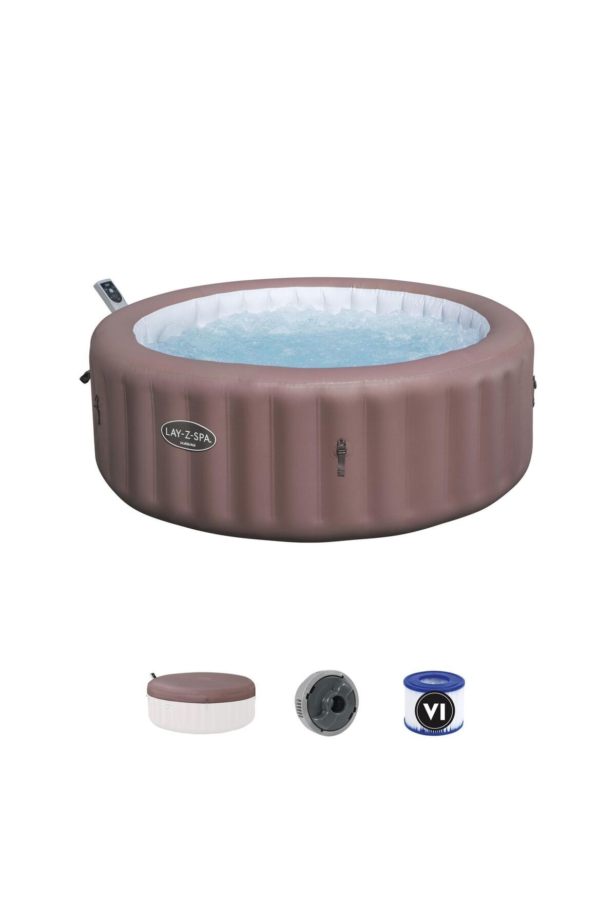 BESTWAY Lay-Z-Spa® 6001G Hawaii Smart AirJet™ Enerji Tasarruflu Şişme Spa Havuzu, Mobil Uygulama Kontrollü,