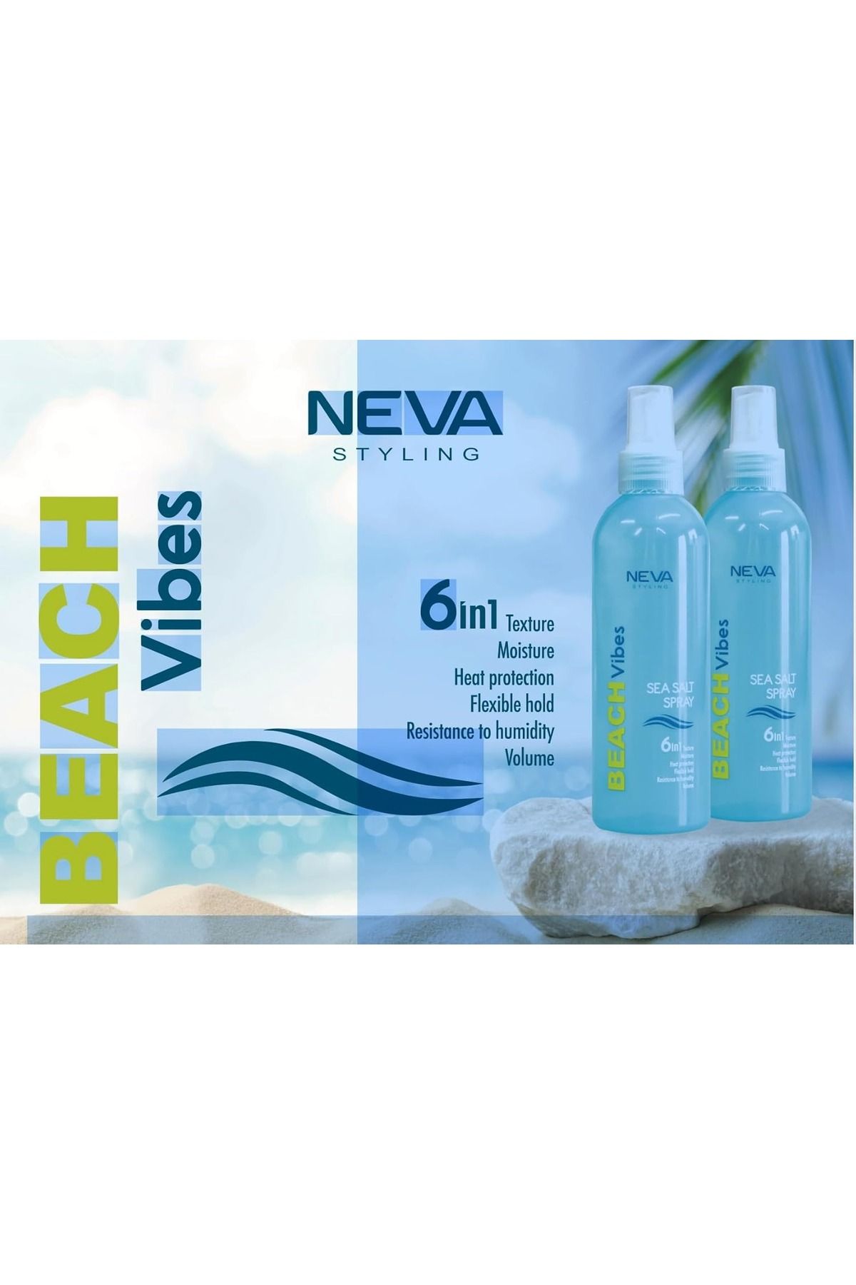 Neva-Neva Styling Beach Vibes Sea Salt Spray, 6 in 1 Texture, 200 ml 2