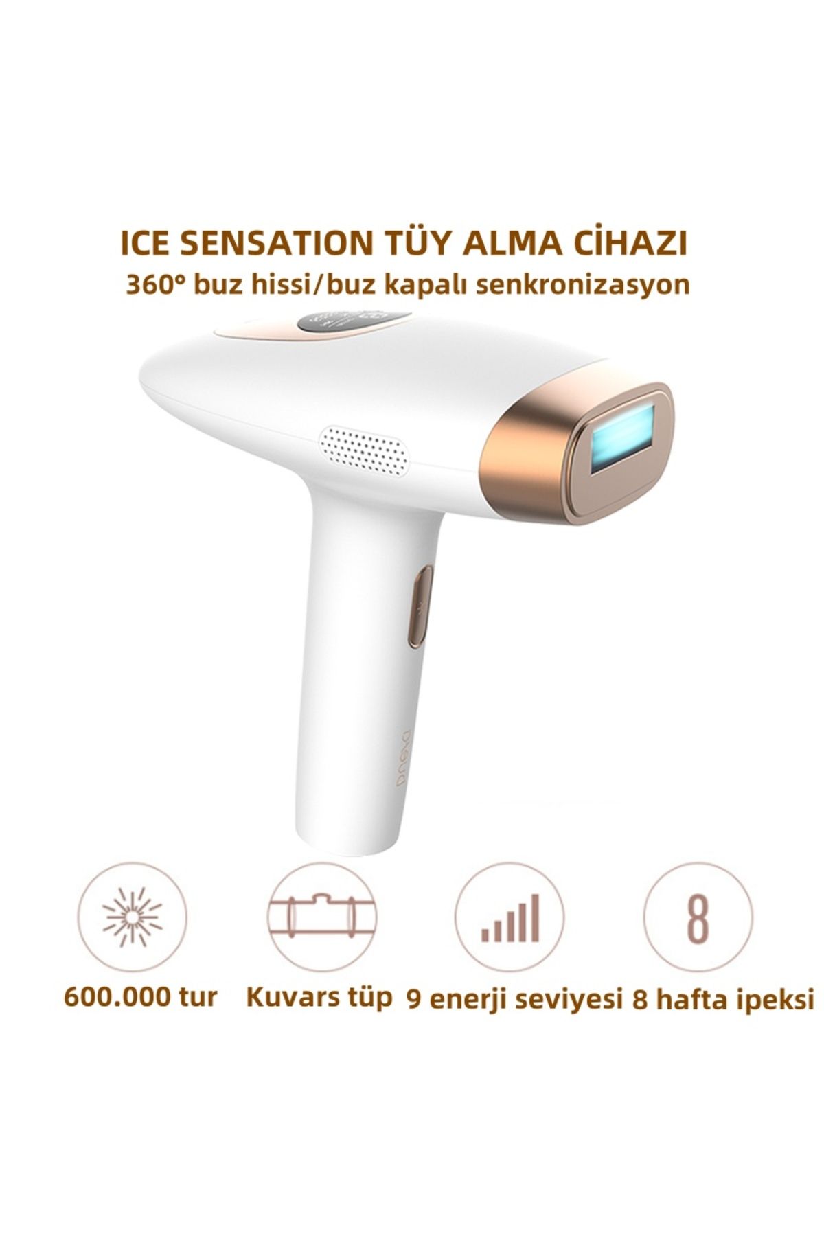bosnex Ai17 IPL Buz Lazer Epilasyon Cilt Gençleştirme Cihazı 999.999 Atım Ağrısız Vücut Yüz Cihazı