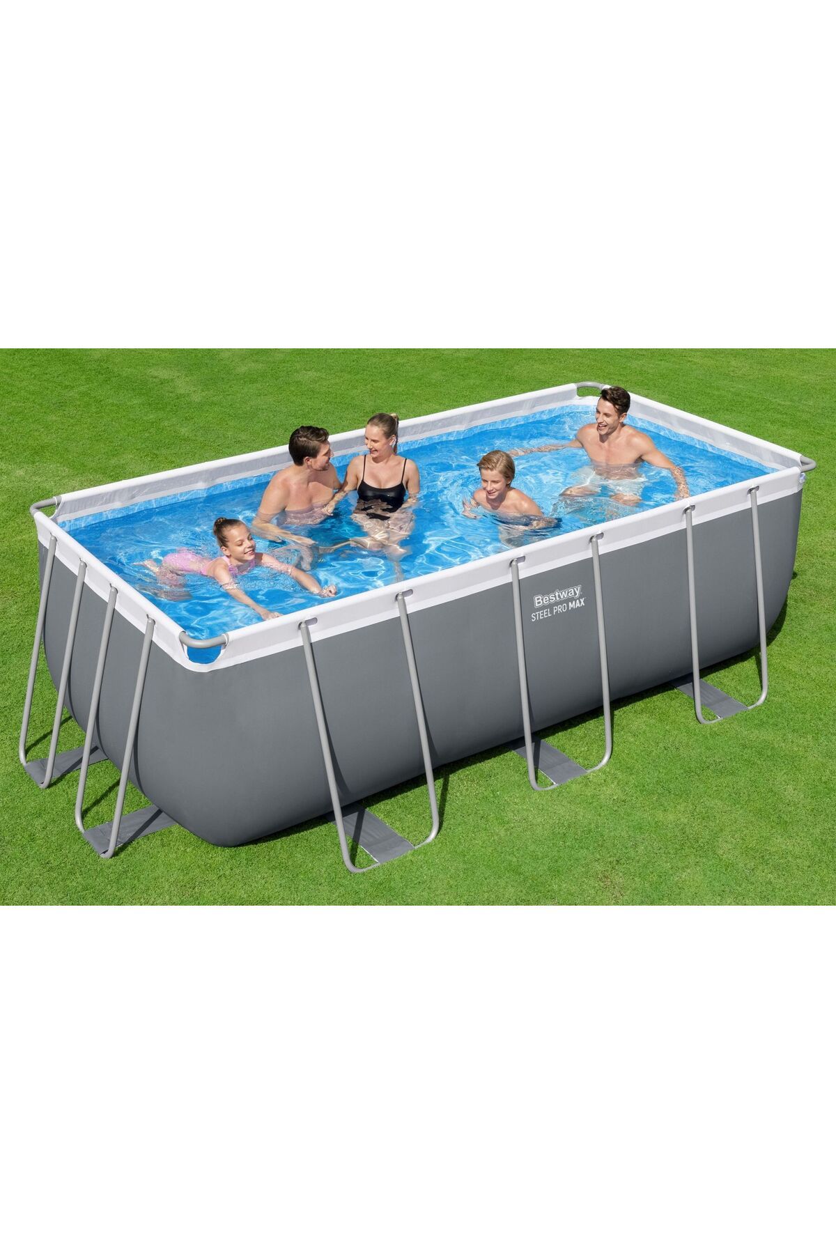 BESTWAY ® 56456 Power Steel™ Prefabrik Yer Üstü Havuz Seti 4,12 M X 2,01 M X 1,22 M