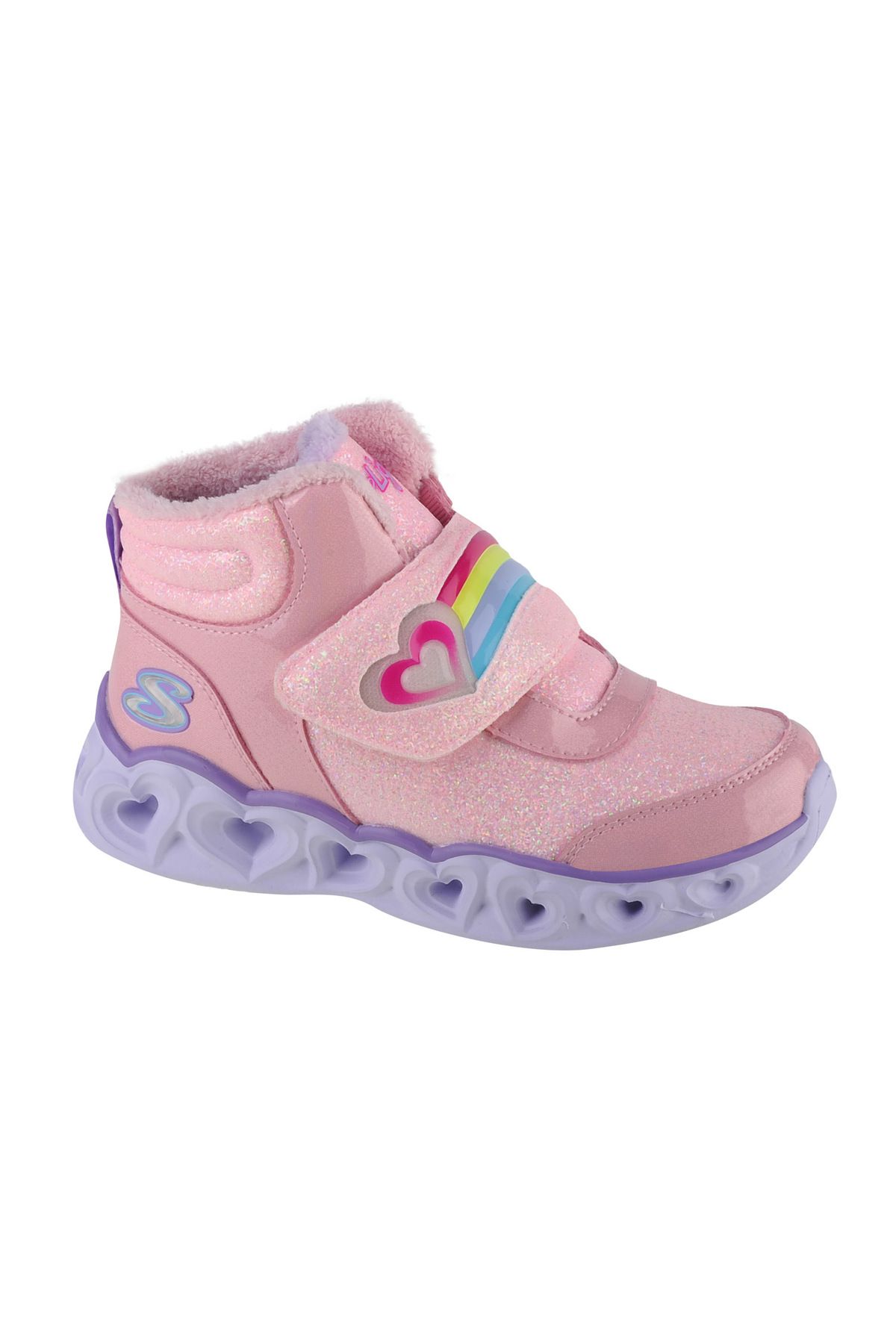 SKECHERS Lumini Inimă - Curcubeu Brilliant, Ghete De Iarnă Pentru Fete Femeie - 30