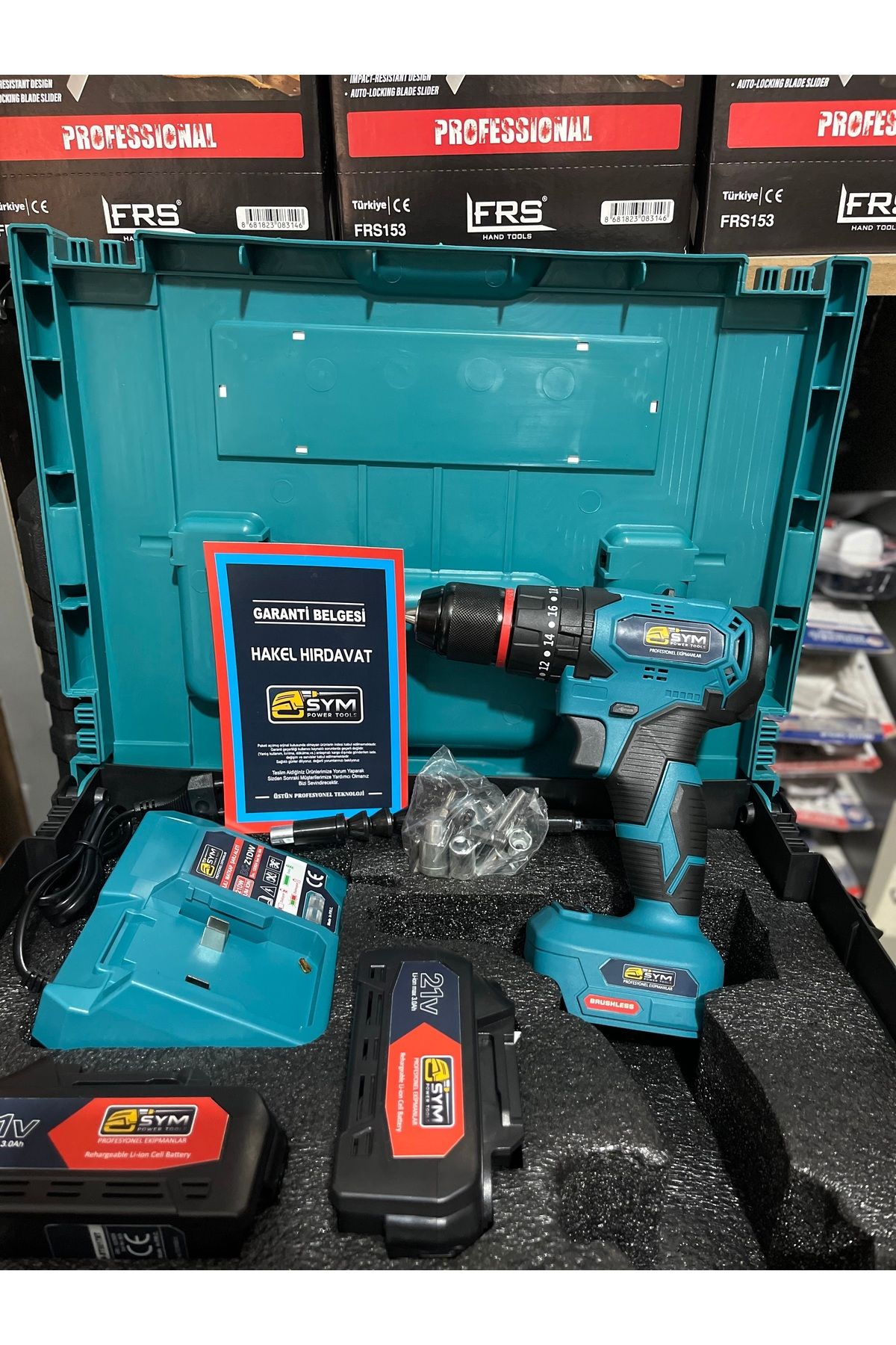 SYM POWER TOOLS 4380 KÖMÜRSÜZ 10 PİLLİ ŞARJLI MATKAP