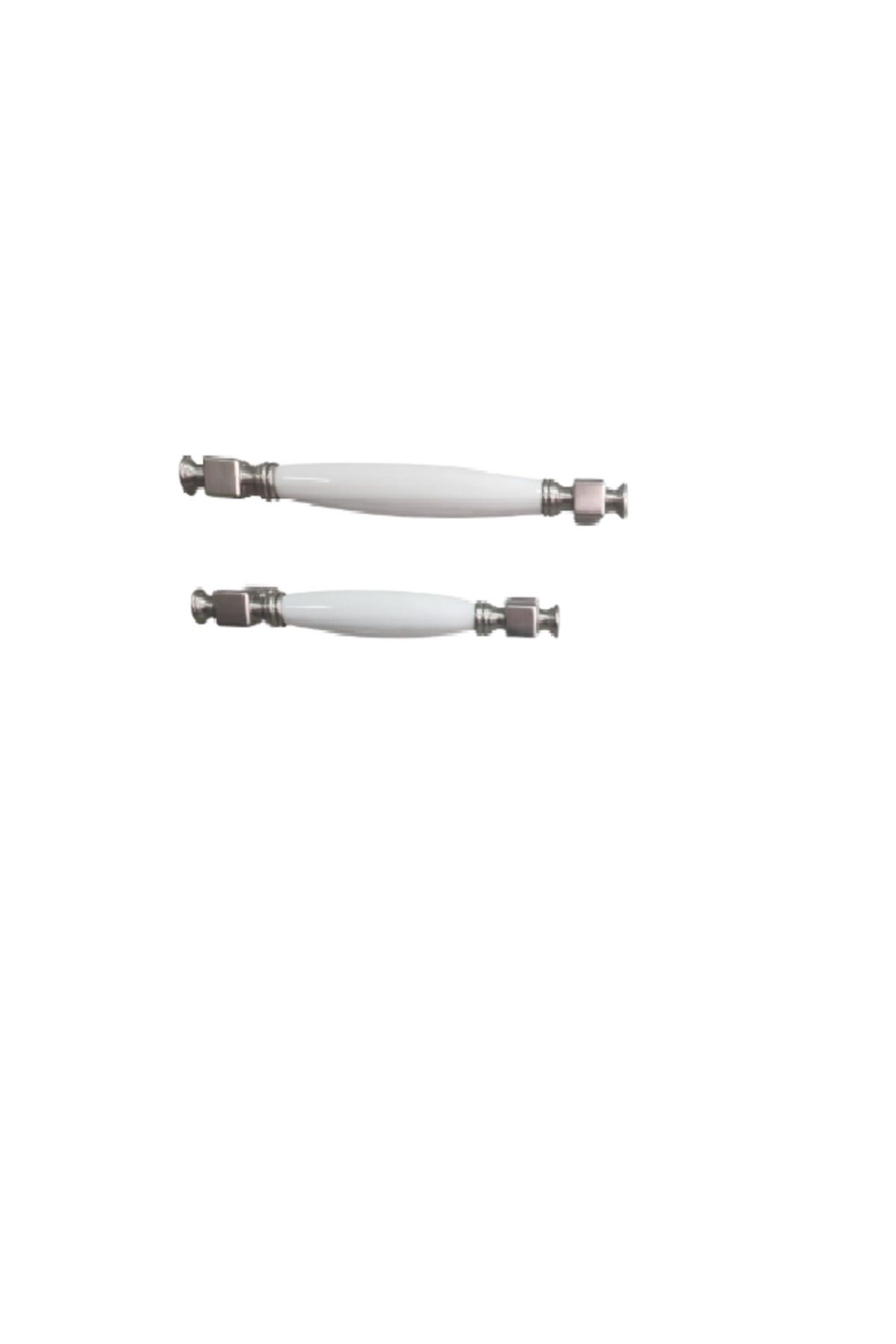 BafArt Mobilya Kulpu Z310 Gümüş Köşe Beyaz 128 mm