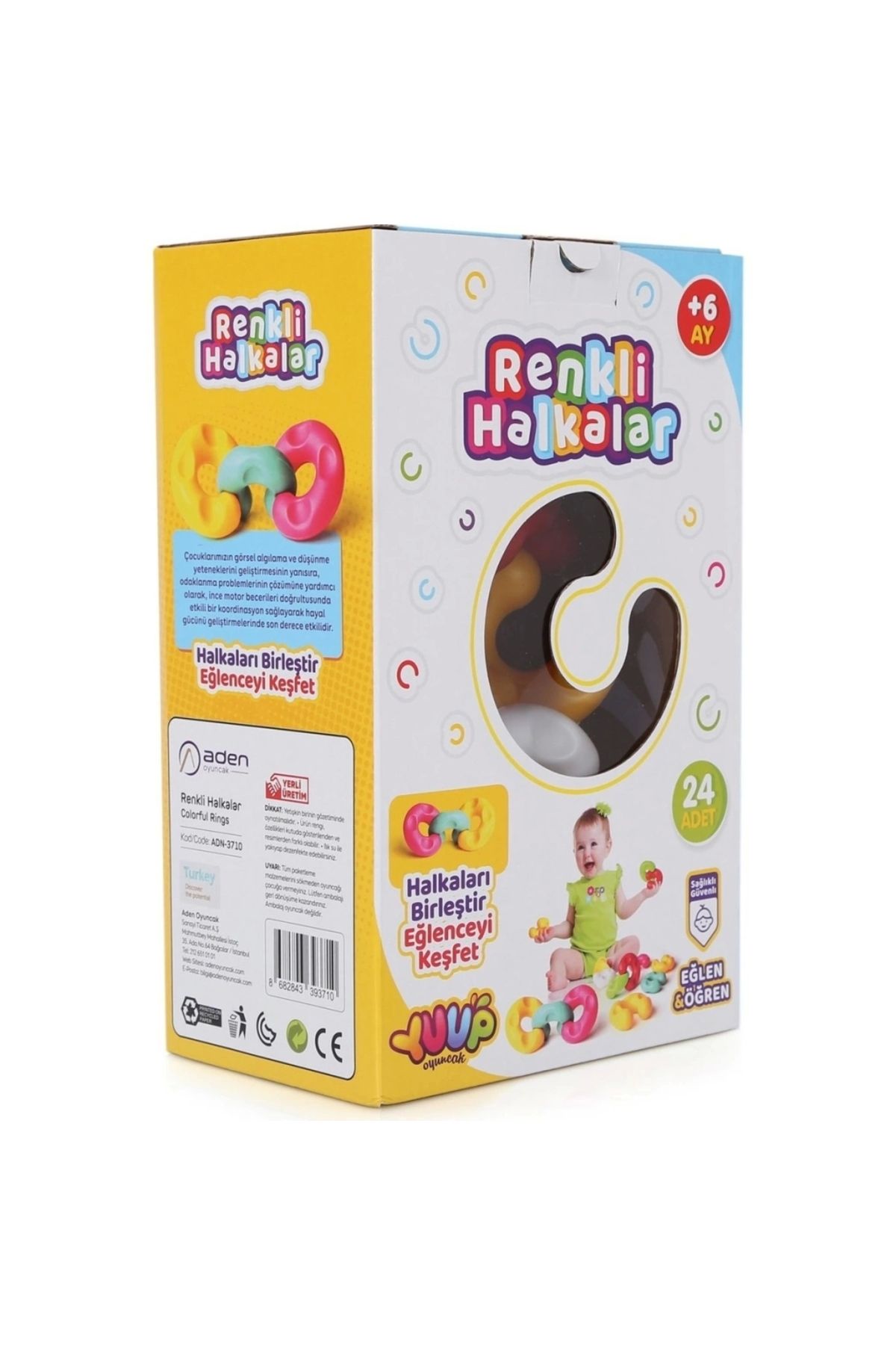 OurStyles Renkli Halkalar 24 Parça