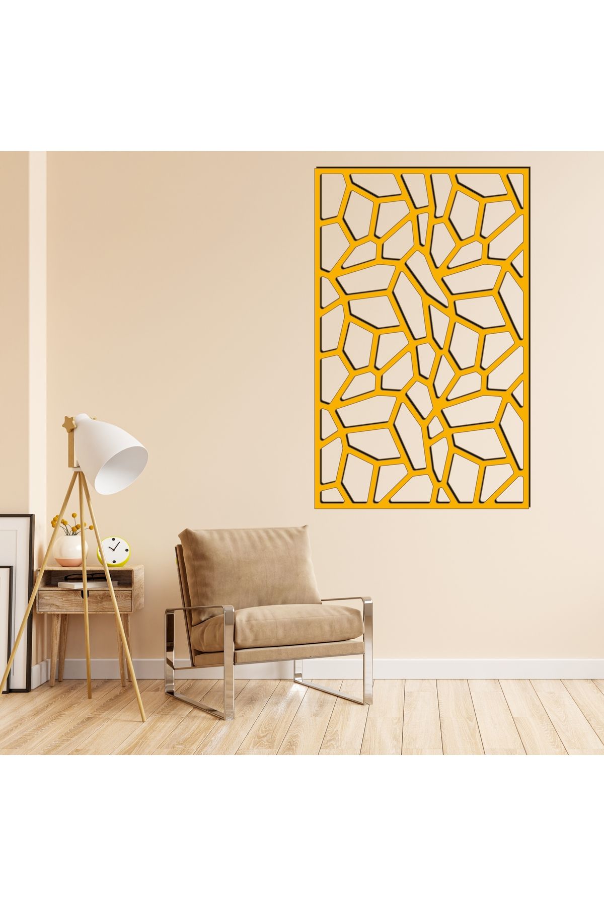 Grand Fine Art Çerçeve Görünümlü Tek Parça Renkli MDF Panel Tablo