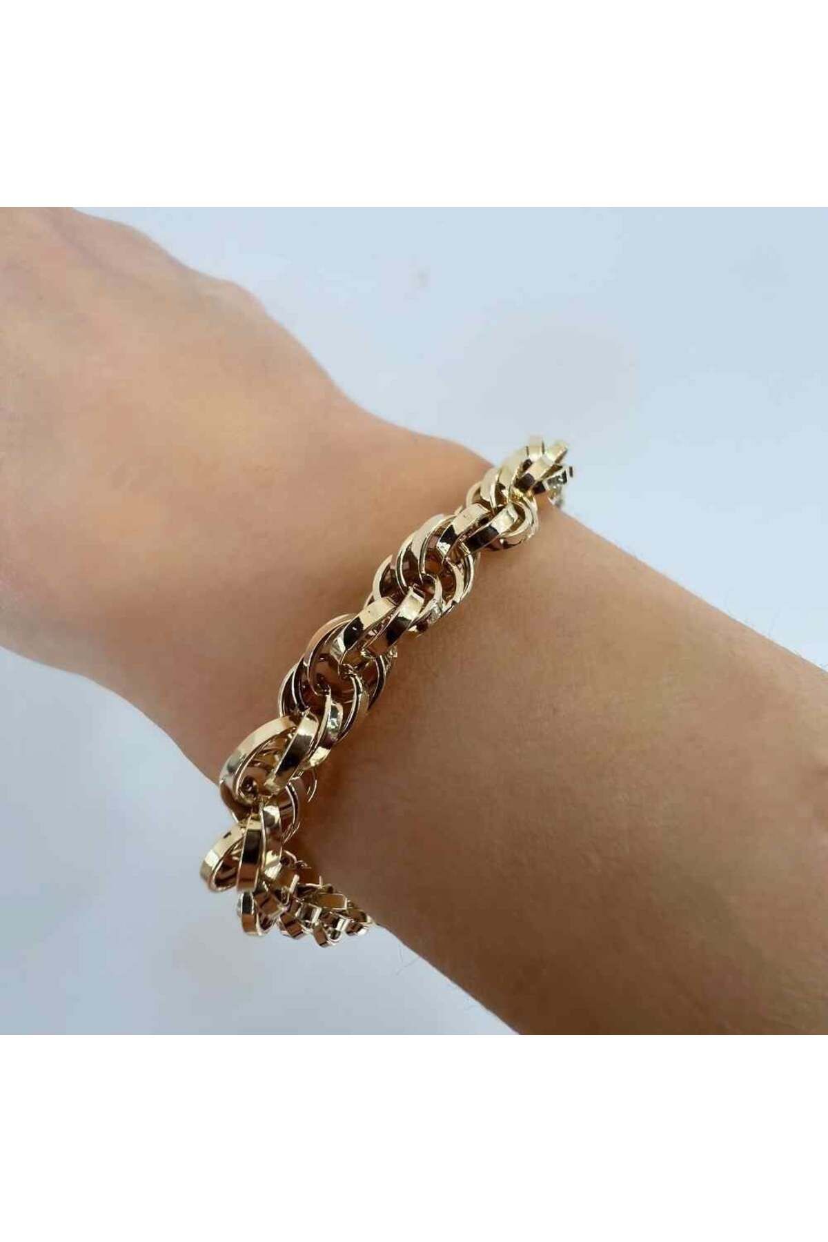byBurak GOLD İtalyan Sarmal Zincir Bileklik – BLK0936