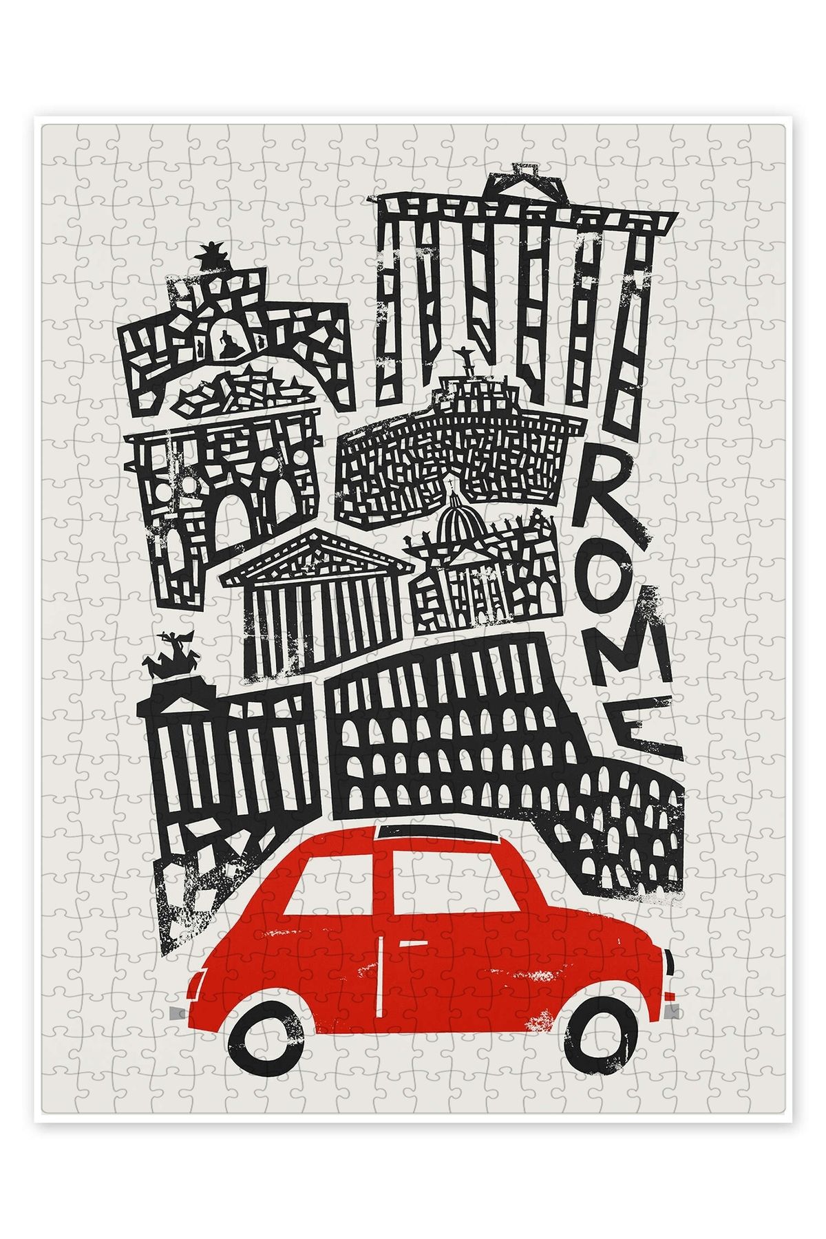 Jeronkarji Roma 500 Parça Puzzle Yapboz Şehir Manzara Temalı Hobilik