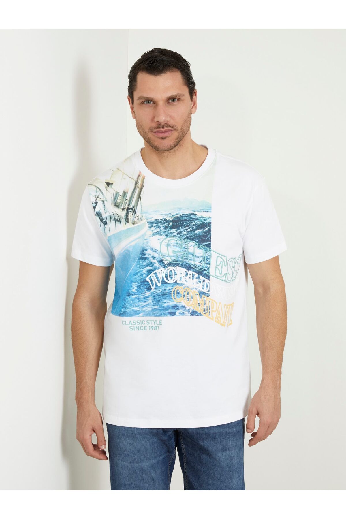 Guess Boat Erkek Regular Fit T-Shirt