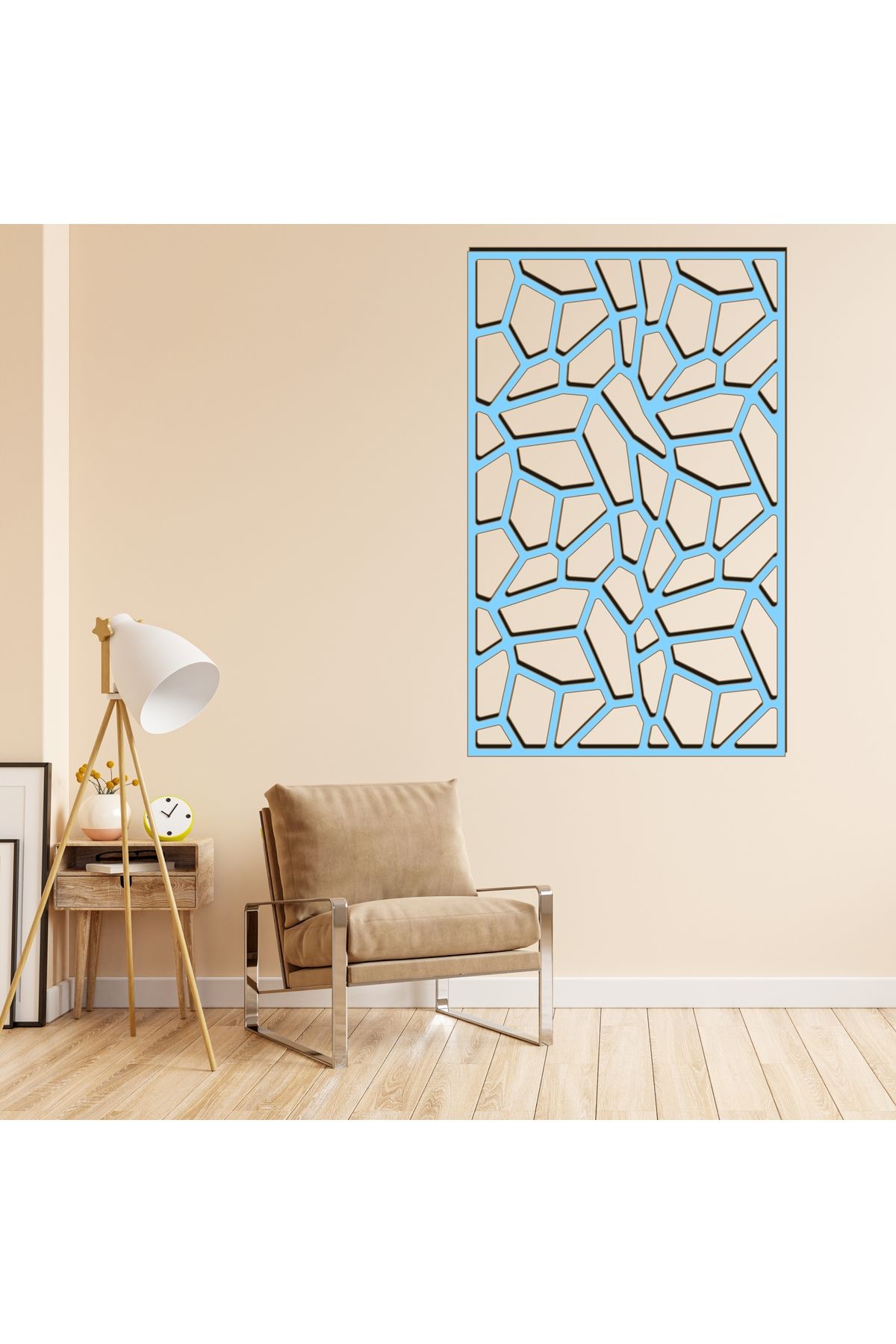 Grand Fine Art Çerçeve Görünümlü Tek Parça Renkli MDF Panel Tablo