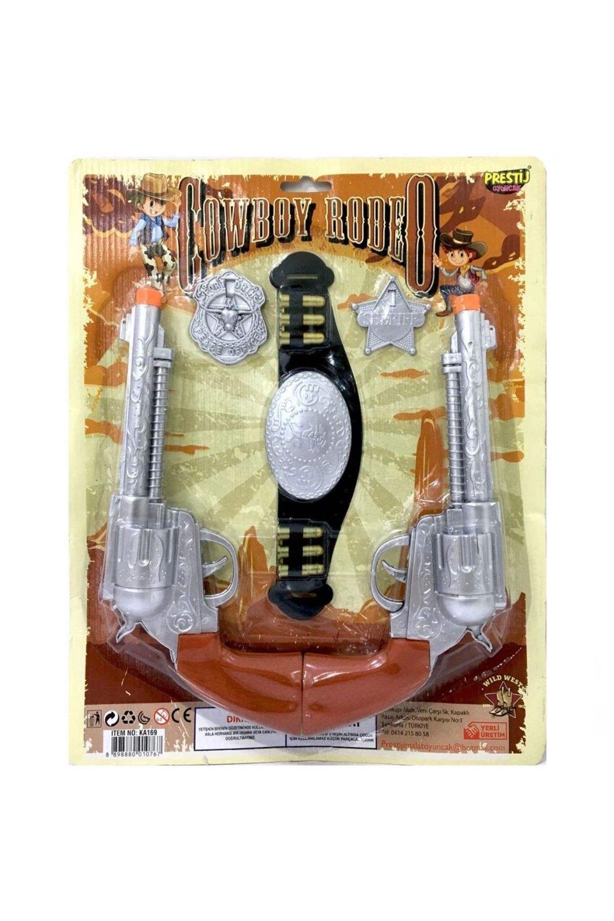 OurStyles Cowboy Rodeo Kemerli Kartela Kovboy Seti