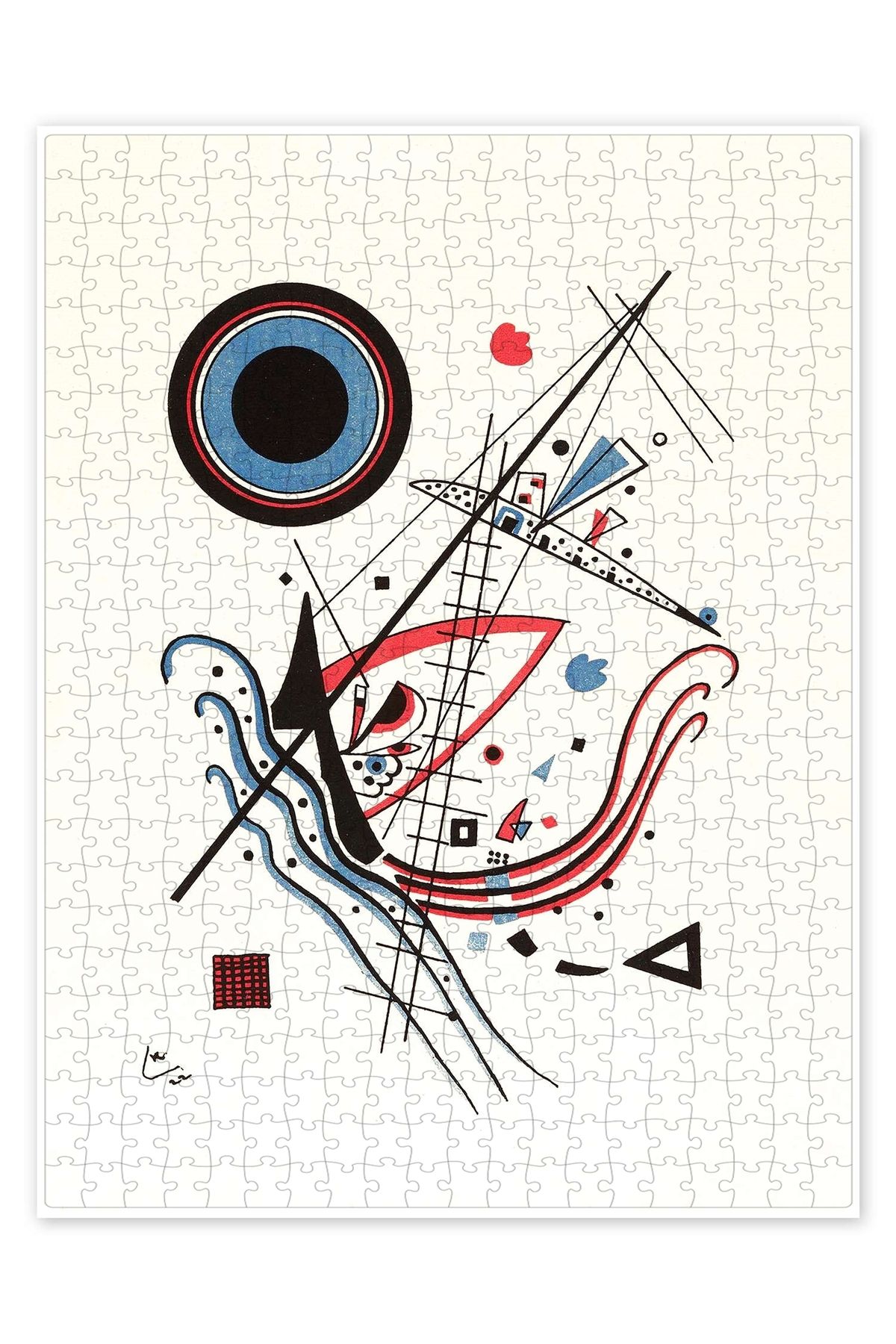 Jeronkarji Mavi 500 Parça Puzzle Yapboz Bohem Soyut Sanat Temalı