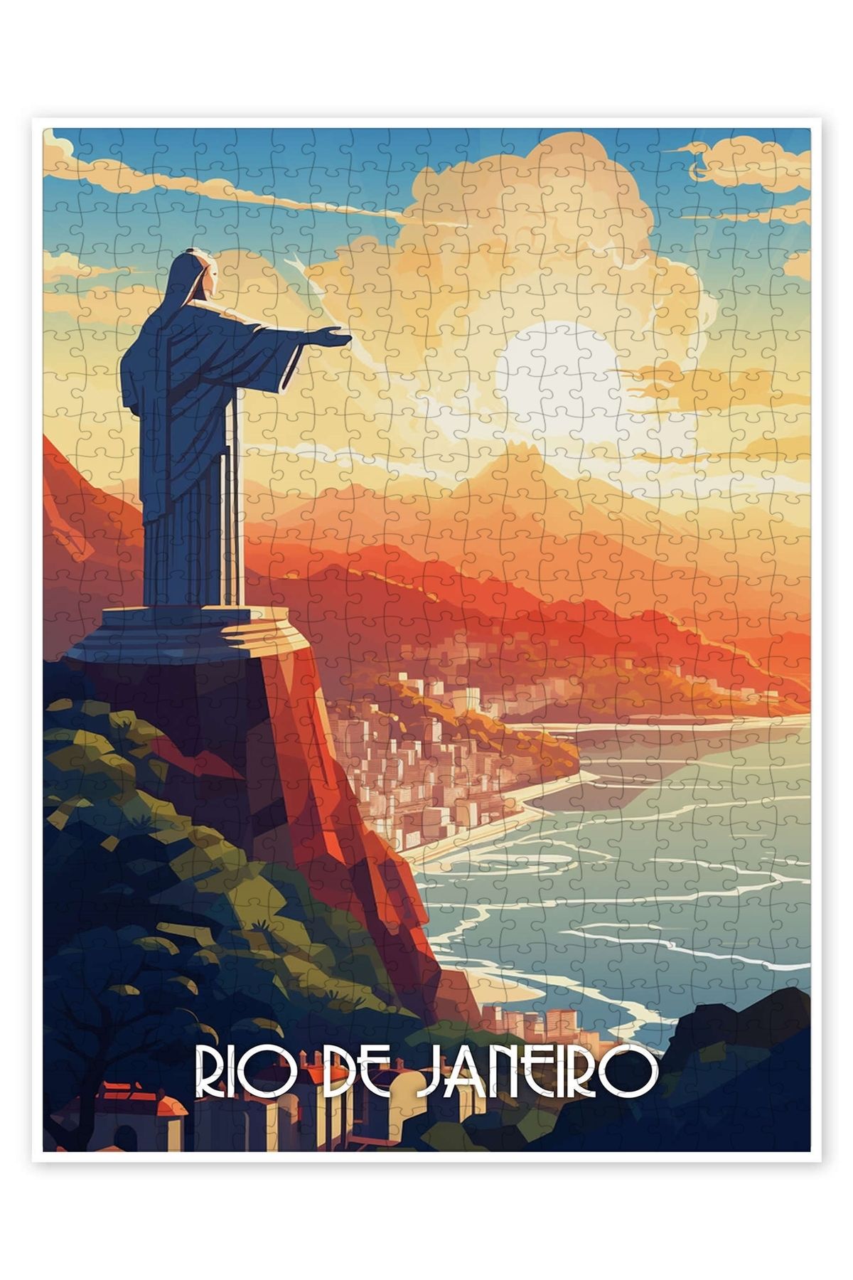 Jeronkarji Rio de Janeiro Seyahat Sanatı II 500 Parça Puzzle Yapboz Şehir Manzara Temalı Hobilik